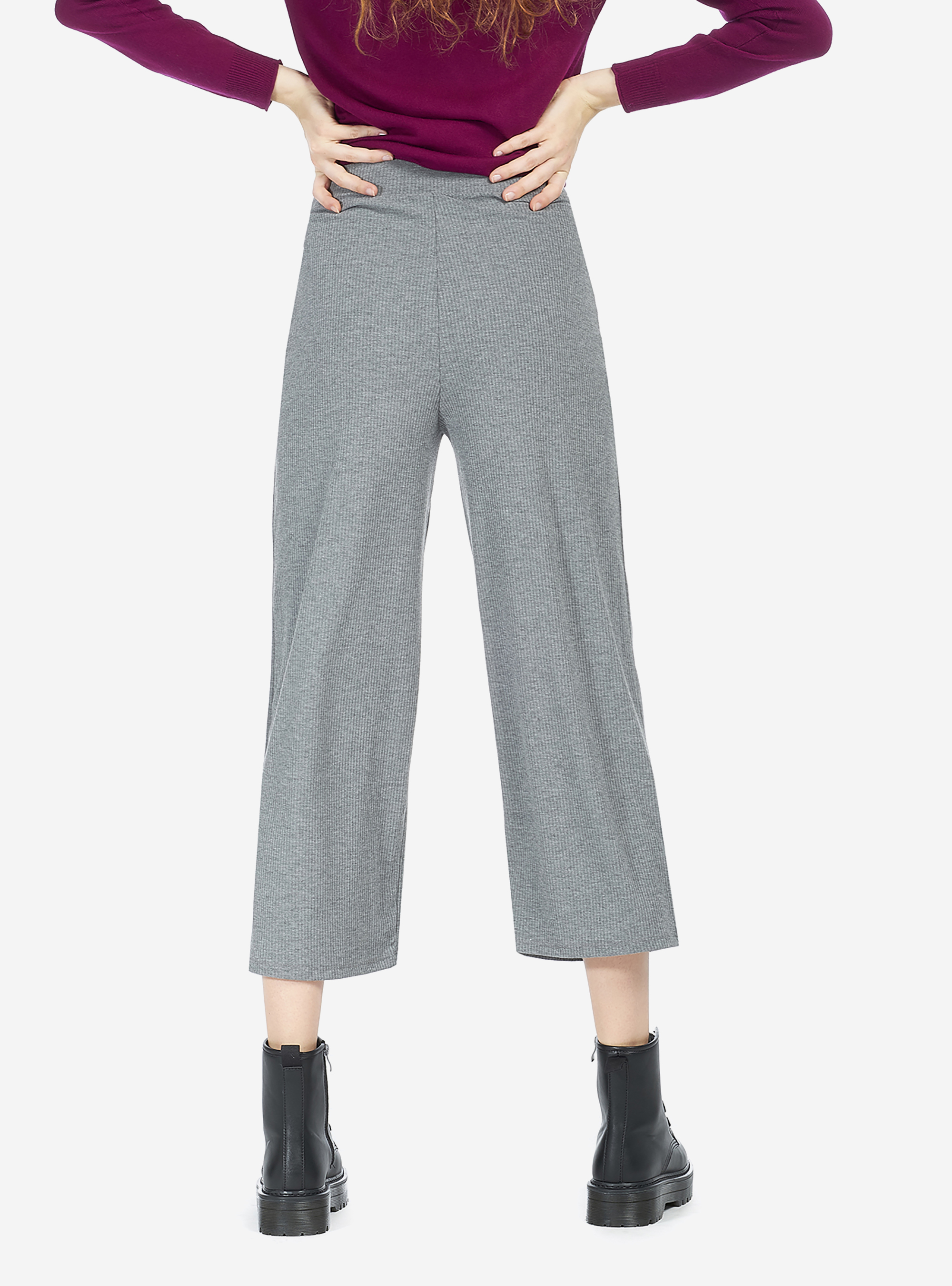 Pantalon jupe-culotte, C150 GREY M