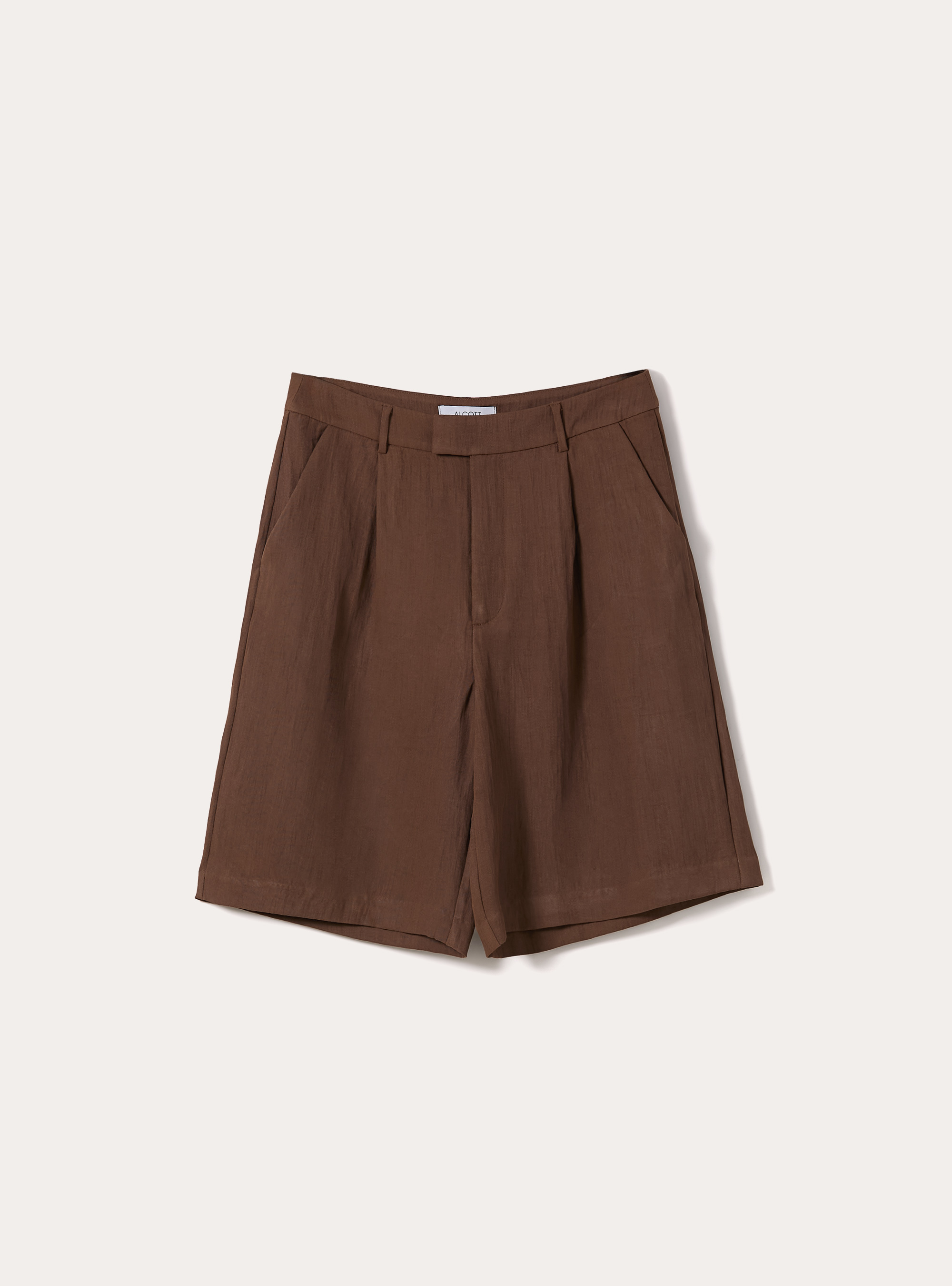 Tailored twill Bermuda shorts, BR2 BROWN MEDIUM