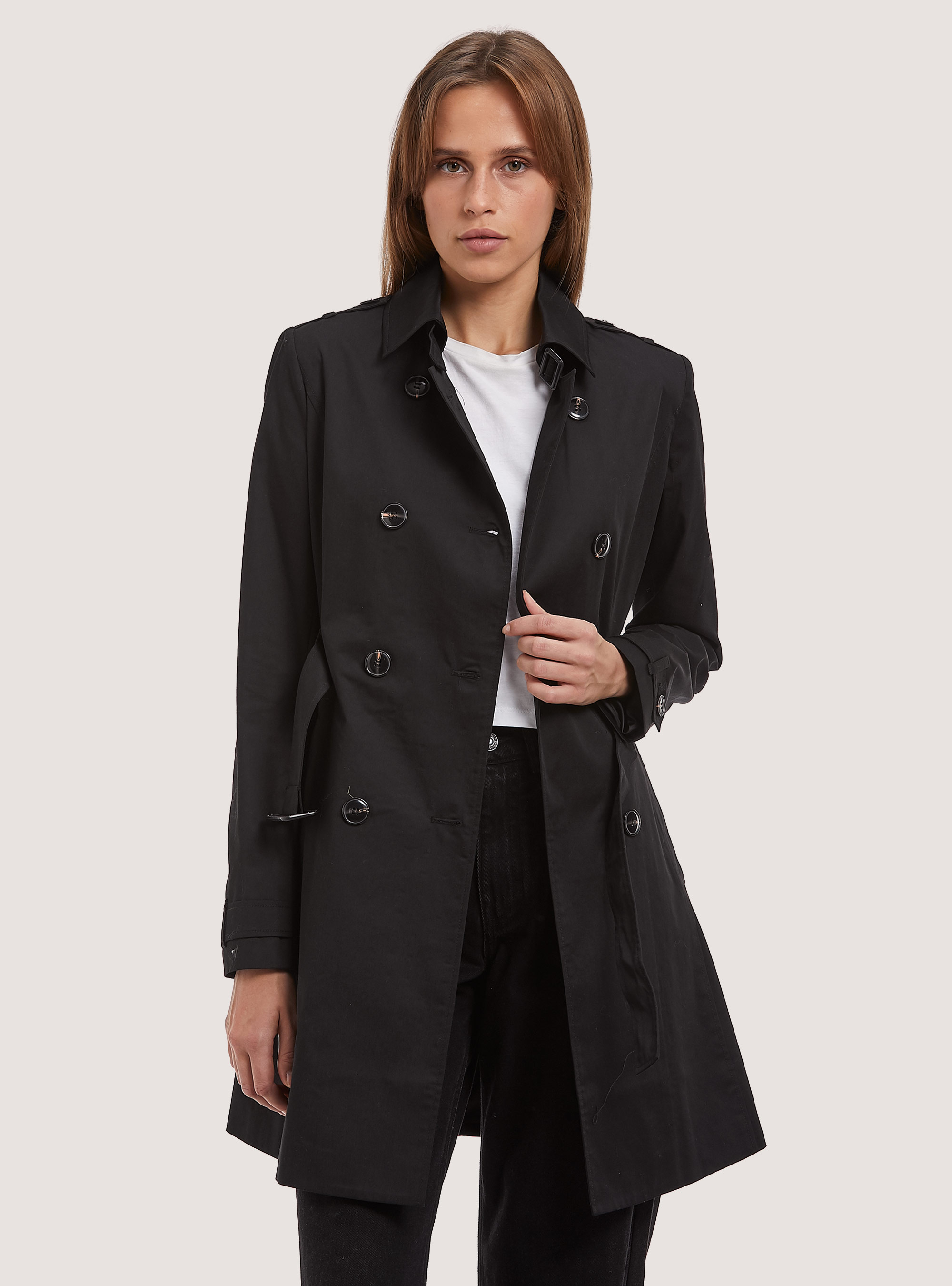 Soft trench coat with belt