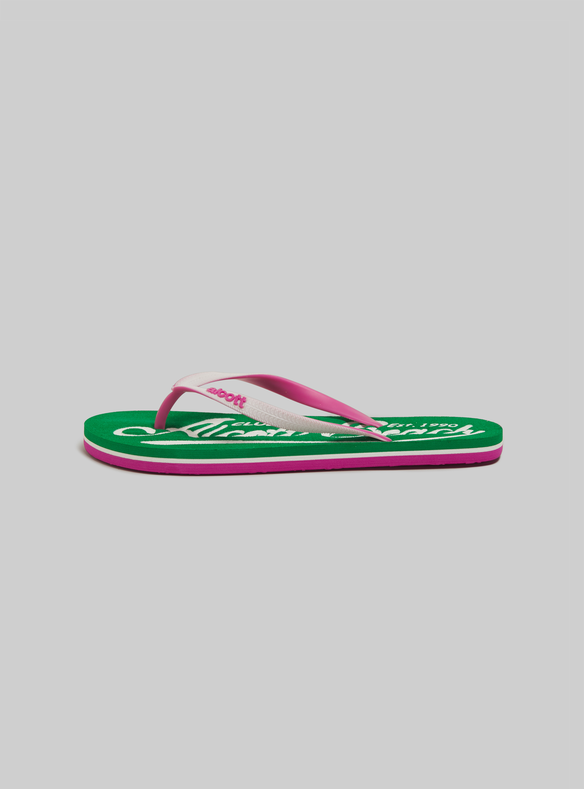 Flip-flops with logo, C6575 GREEN