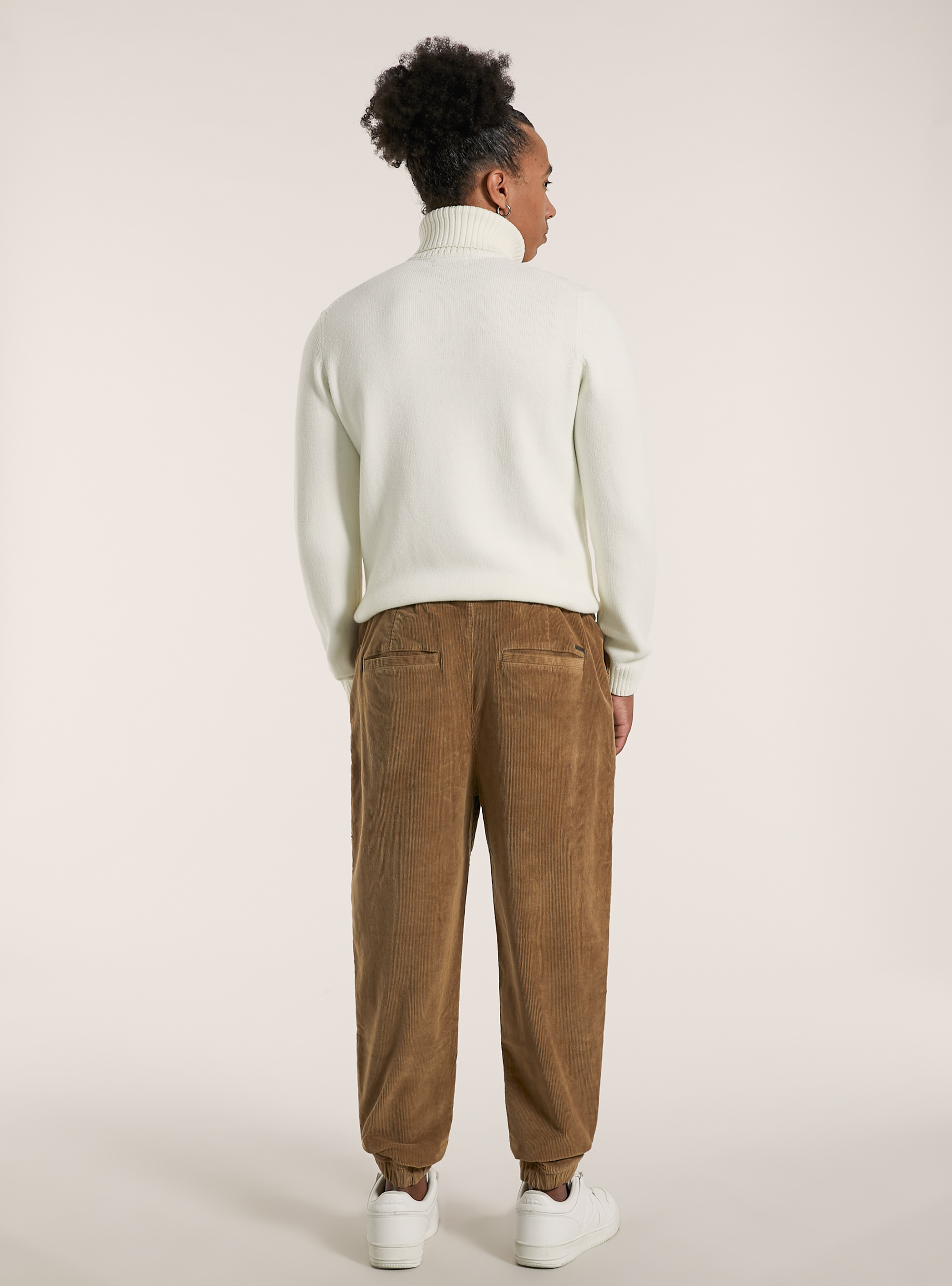 Pantalones de chándal de terciopelo acanalado, BG2 BEIGE MEDIUM