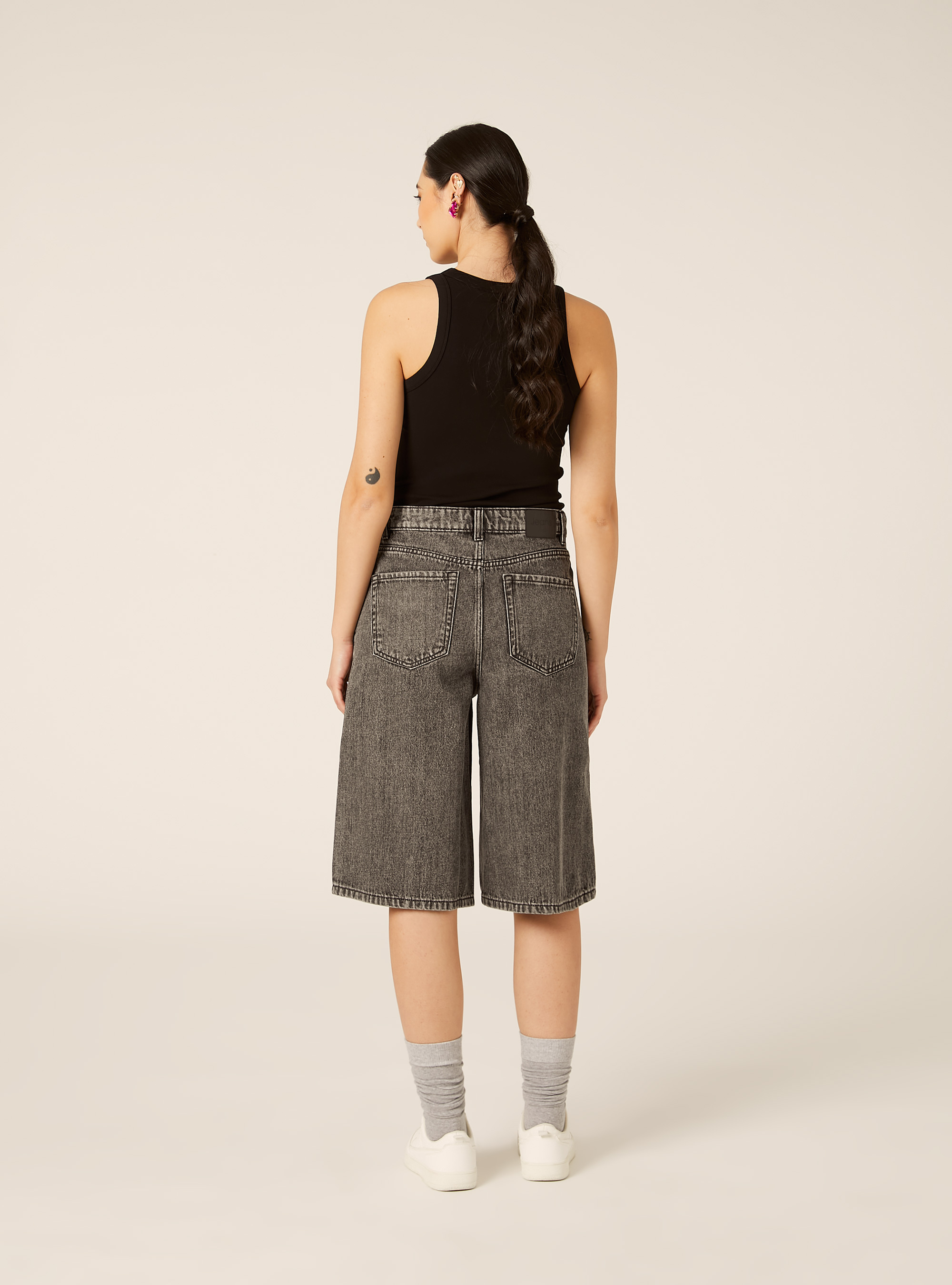 Bermuda Jorts in denim, D000 BLACK