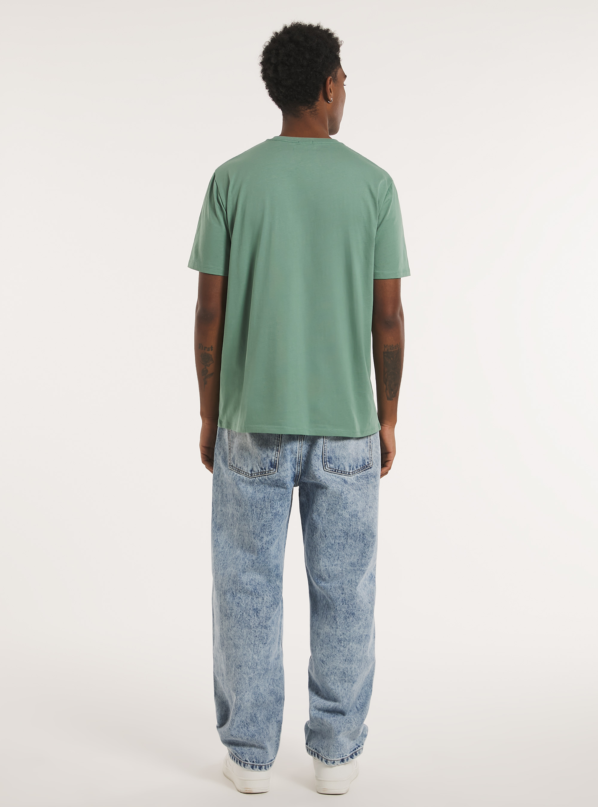 Crew-neck cotton T-shirt, KY3 KAKY LIGHT