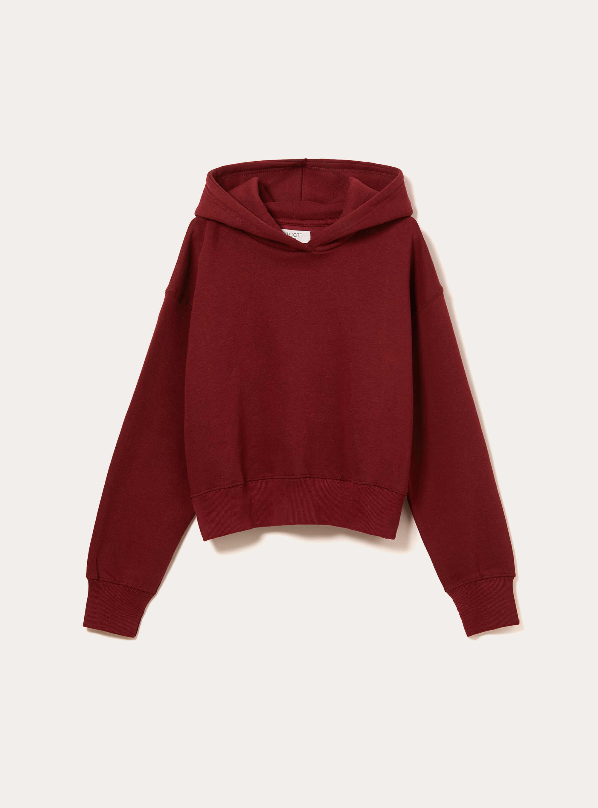 Sweat à capuche coupe boxy, BO1 BORDEAUX DARK