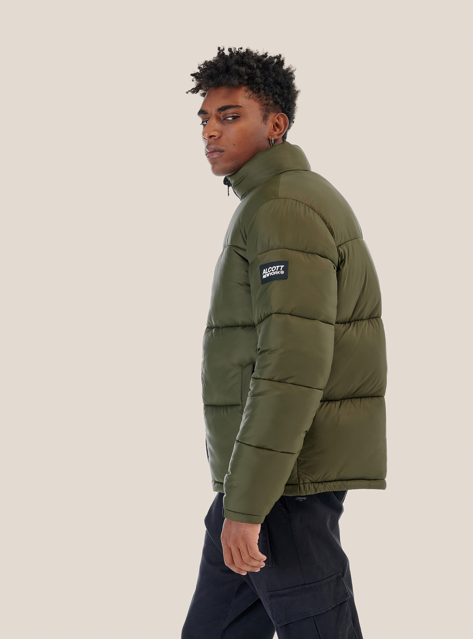 Giubbotto puffy tinta unita, C6632 KAKY