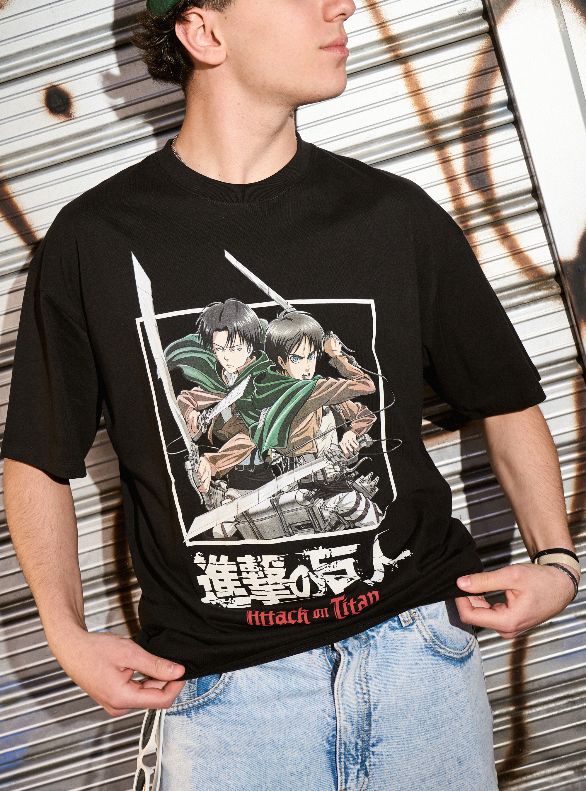 Attack on Titan / Alcott T-shirt, BK1 BLACK