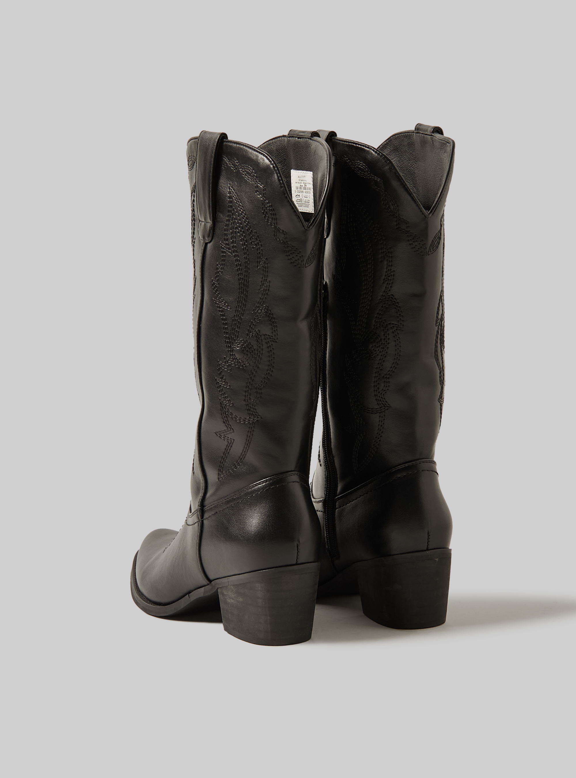 Camperos-Stiefel mit Stickereien, BK1 BLACK