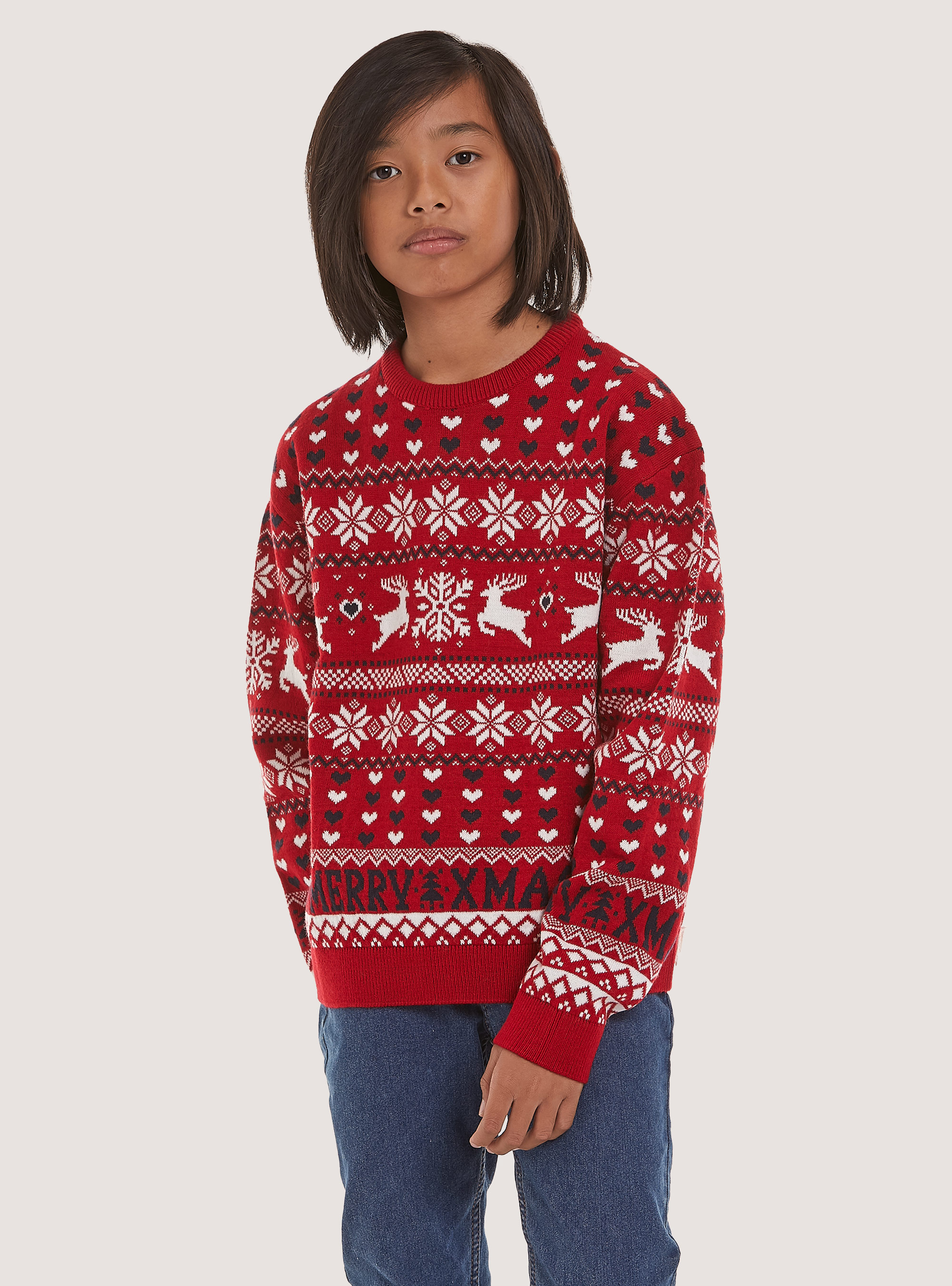 Mini Me Christmas Collection Pullover, RD2 RED MEDIUM
