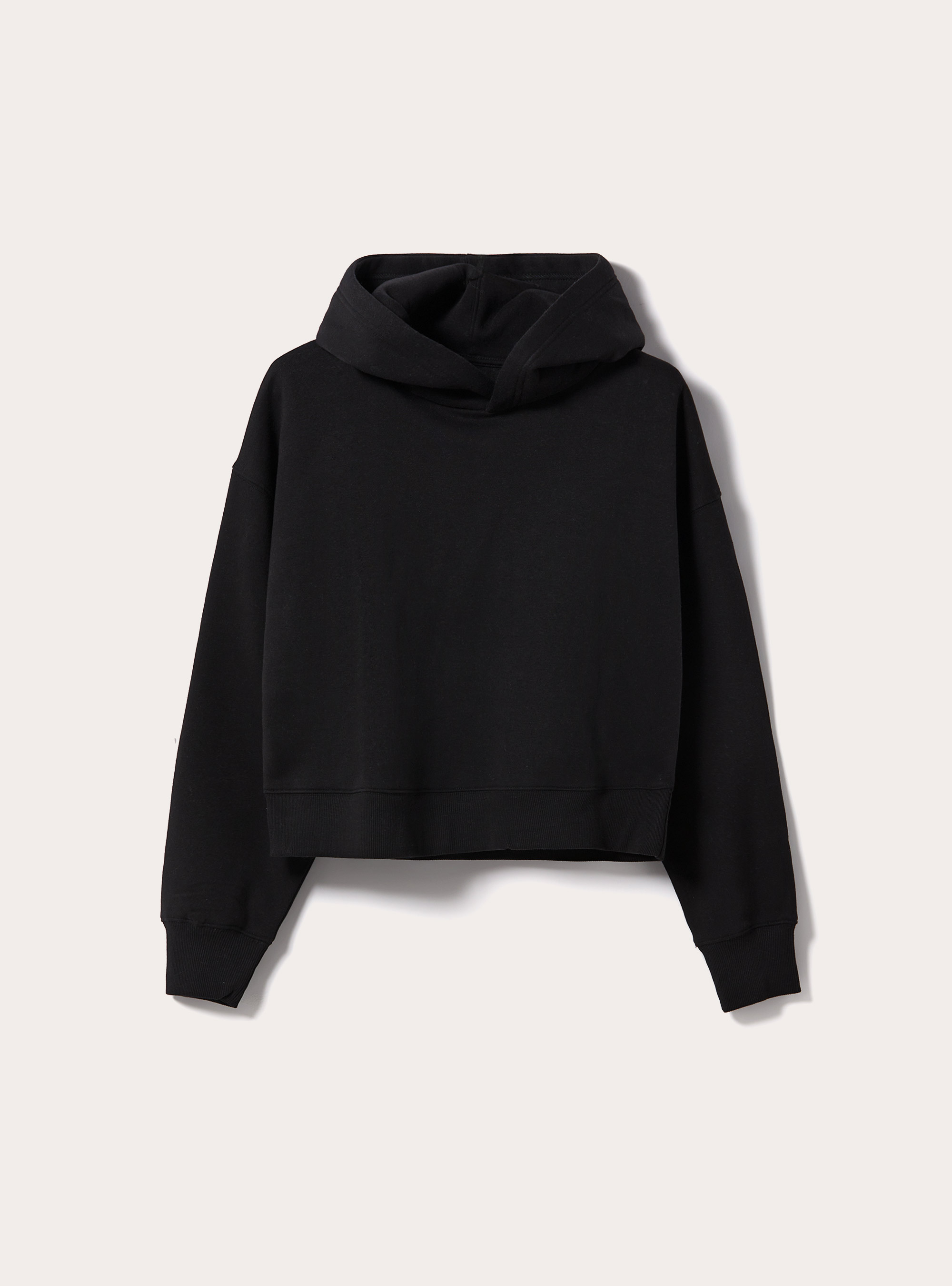 Sweatshirt à capuche à la coupe large, BK1 BLACK