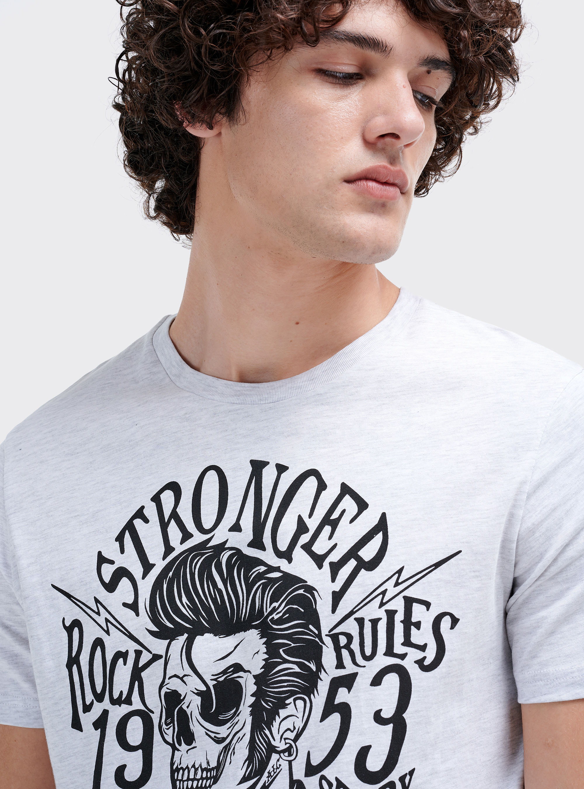 Tattoo t-shirt, C148 ICE MELANGE