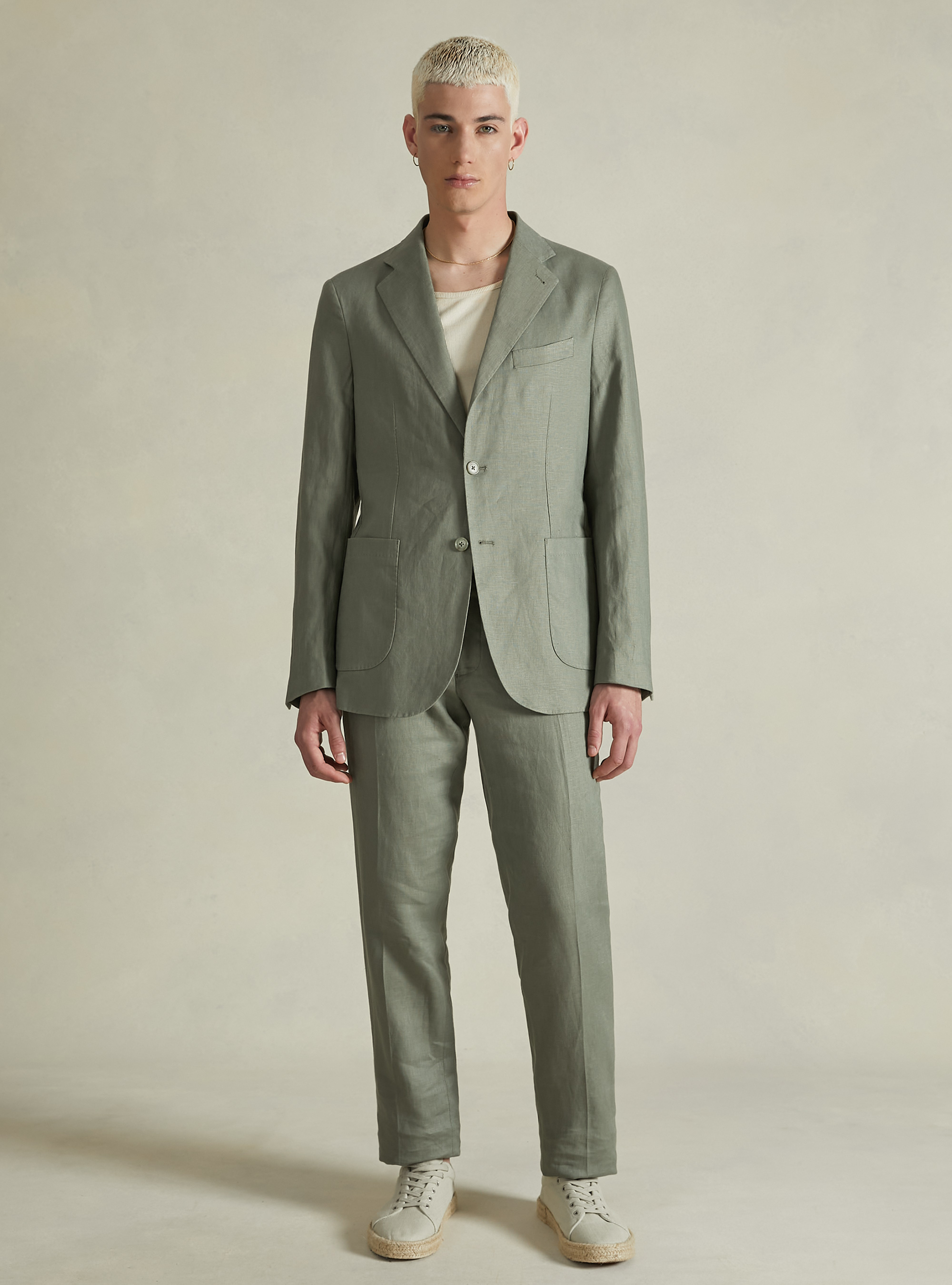 Pantalon en lin pur, KY2 KAKY MEDIUM