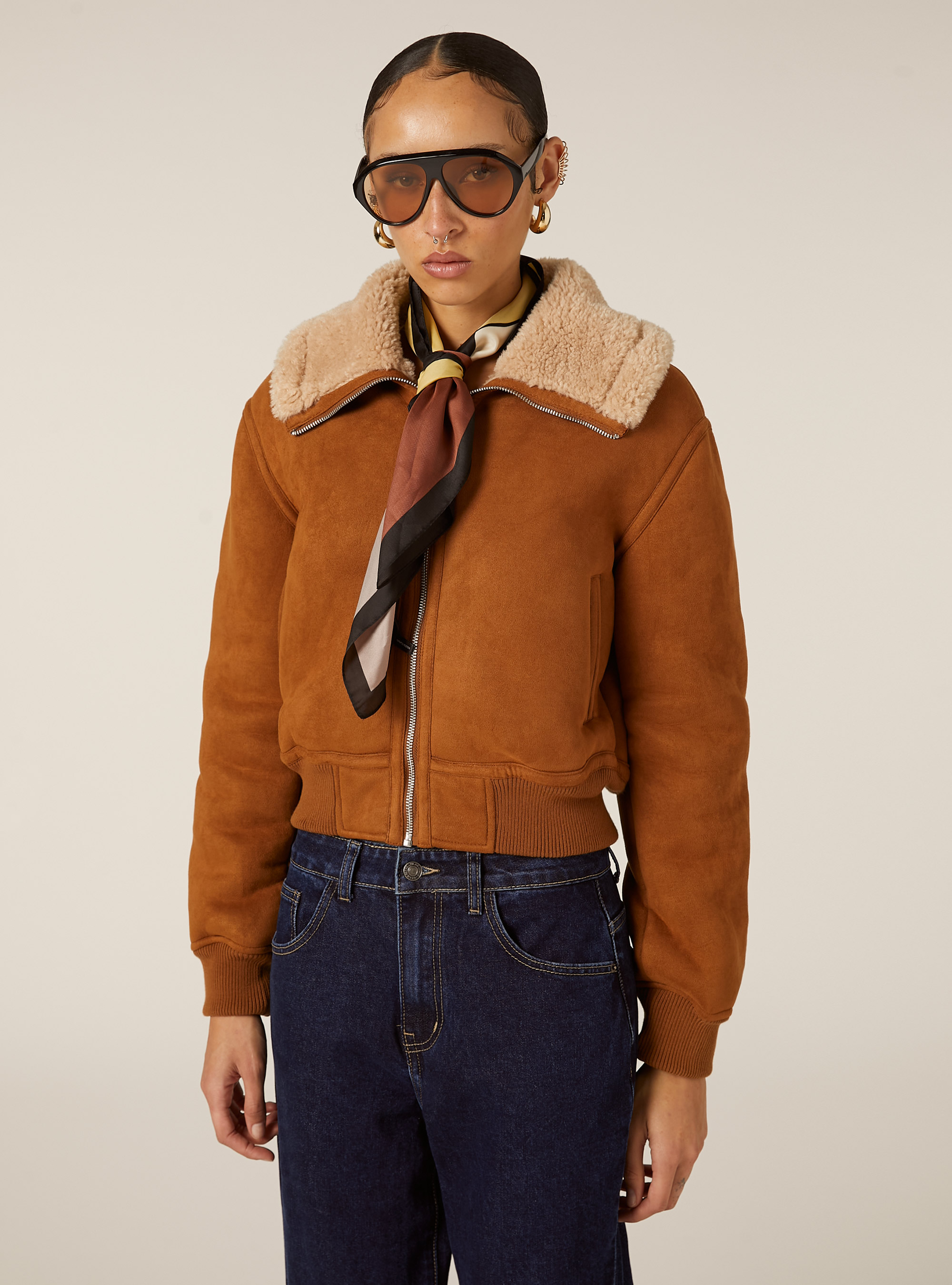 Veste effet daim, TB2 TOBACCO MEDIUM