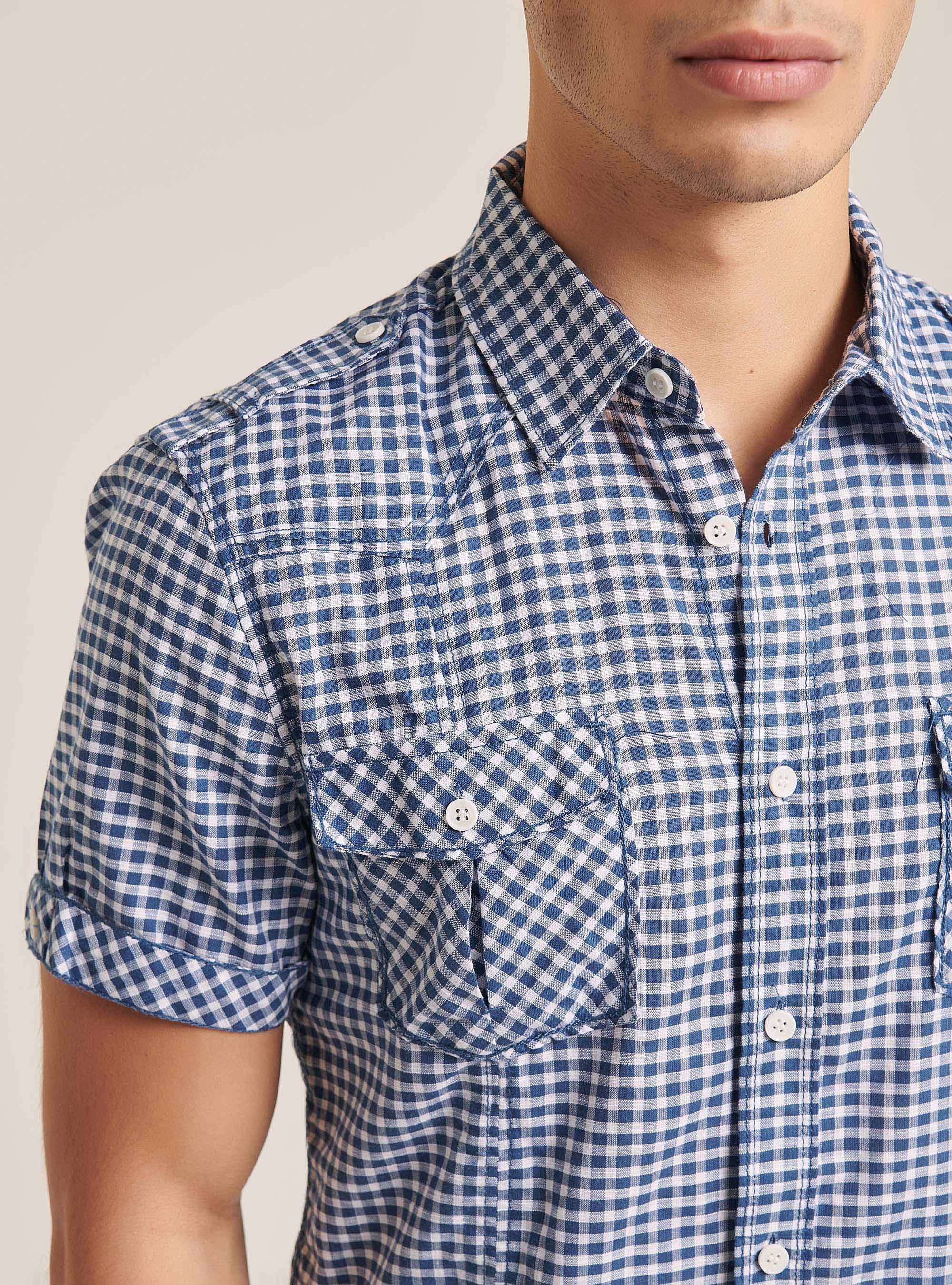 Shirt with short sleeves, WHITE