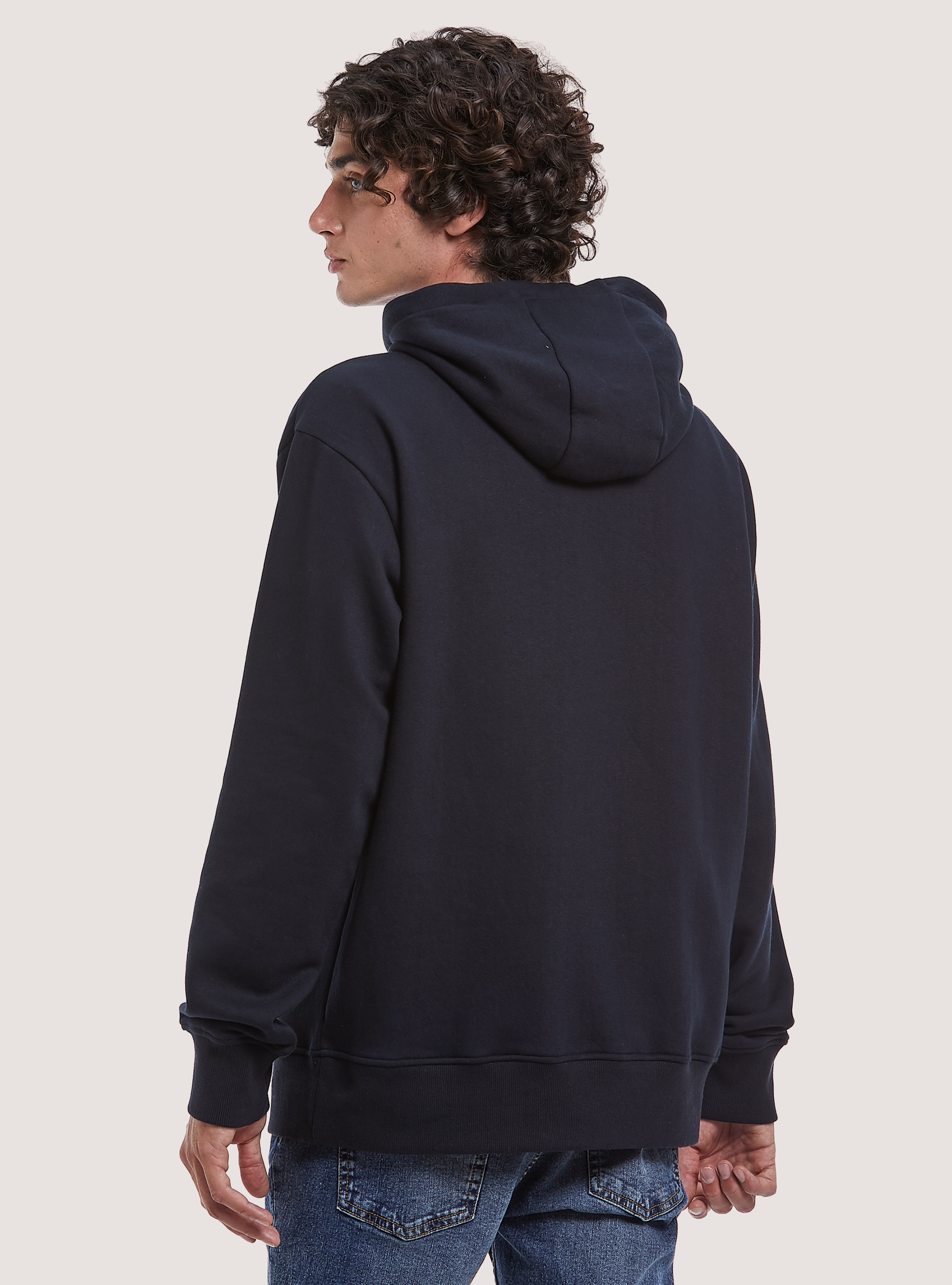 College Print Hoodie, NA1 NAVY DARK