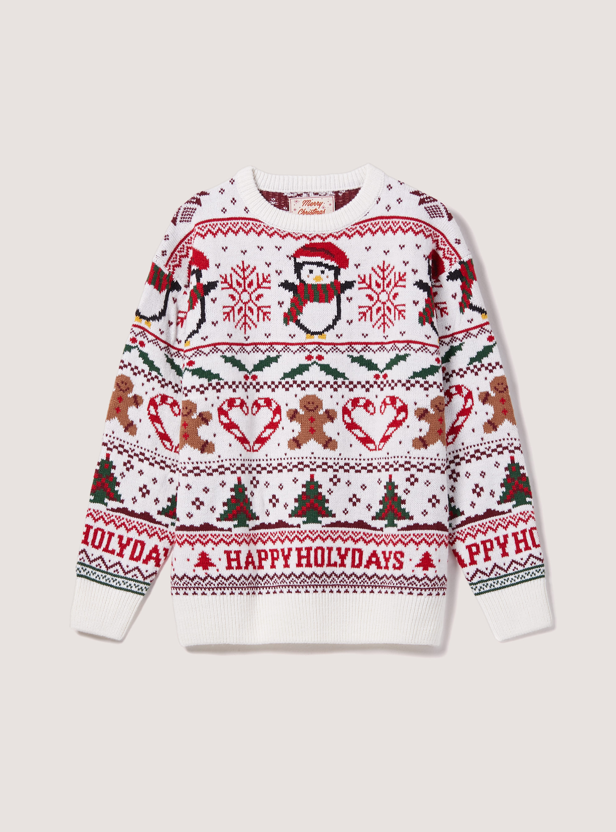 Christmas Family Collection pullover, WH1 OFF WHITE