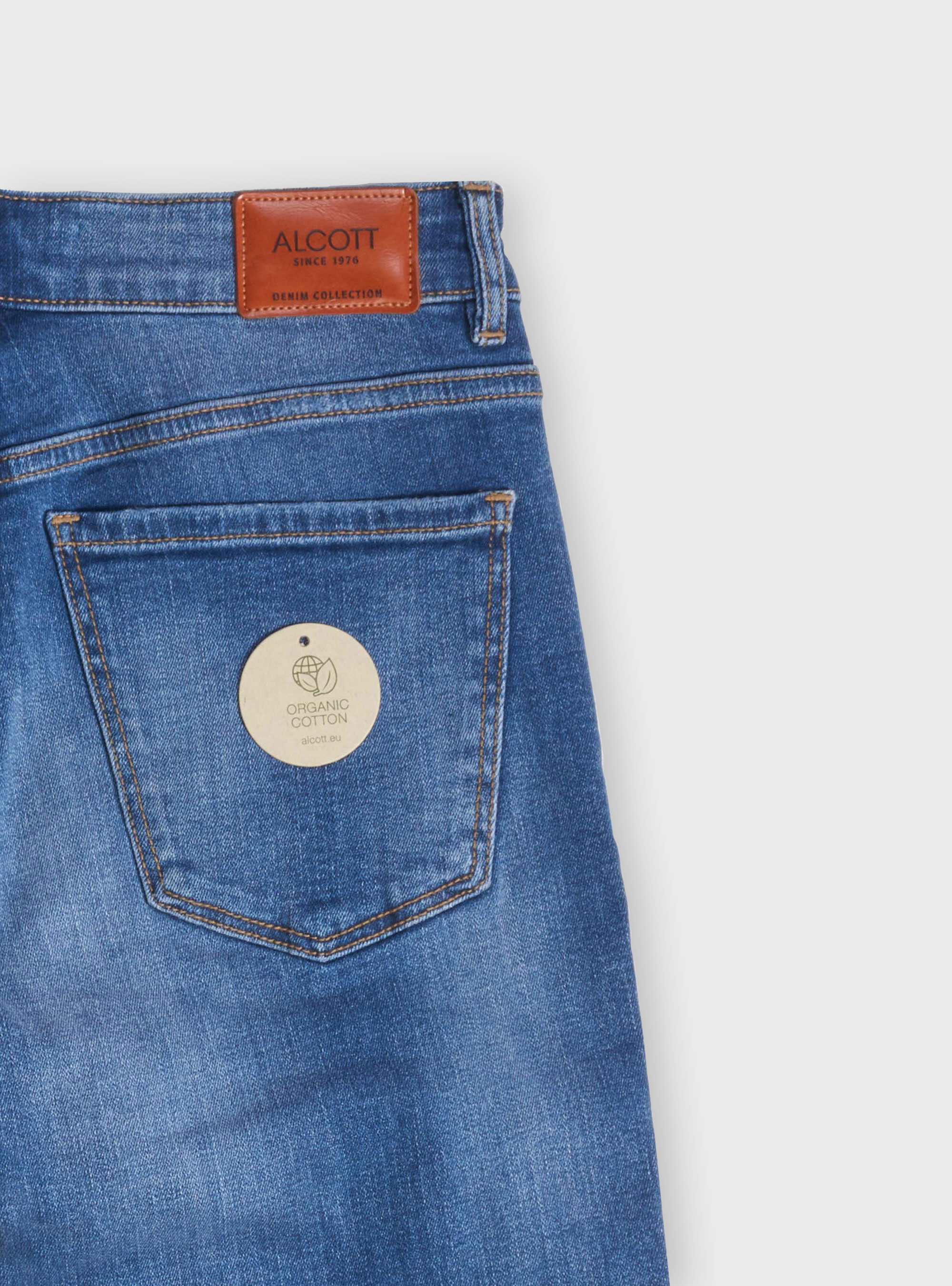 Jean skinny en coton bio, C284 AZZURRE