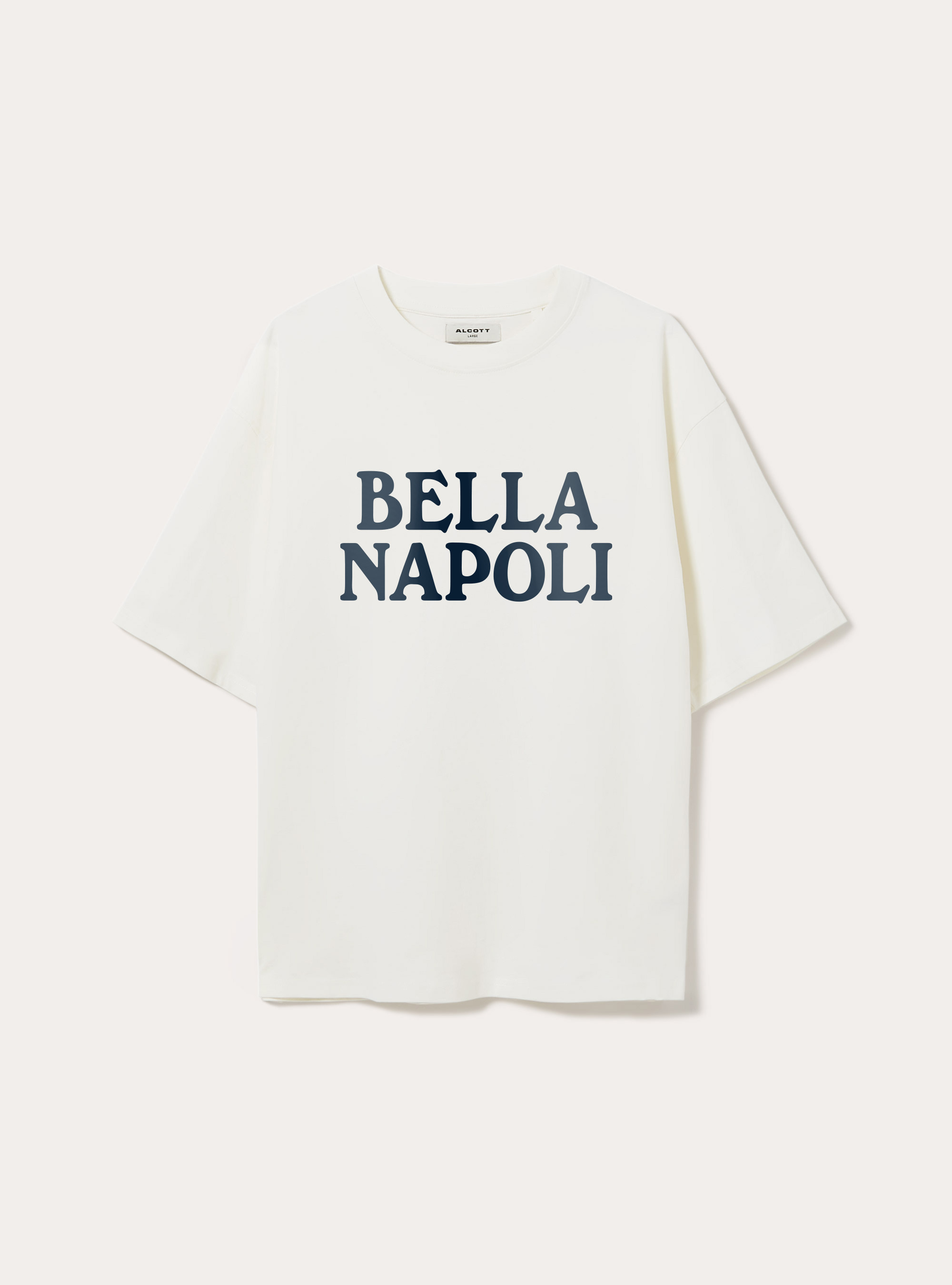 T-shirt &agrave; coupe large avec imprim&eacute; Bella Napoli, WH2 WHITE