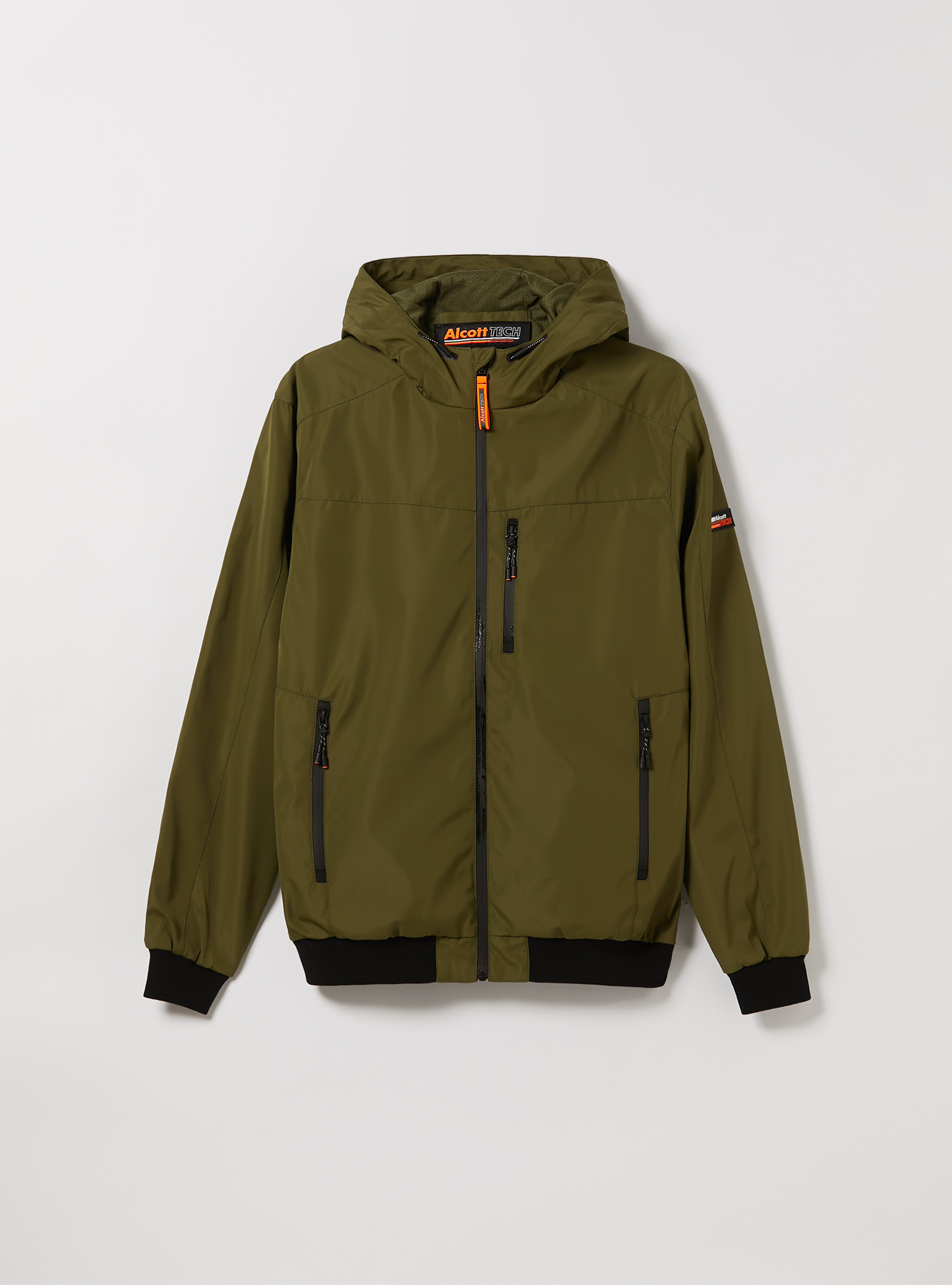 Windproof hooded bomber jacket, KY2 KAKY MEDIUM