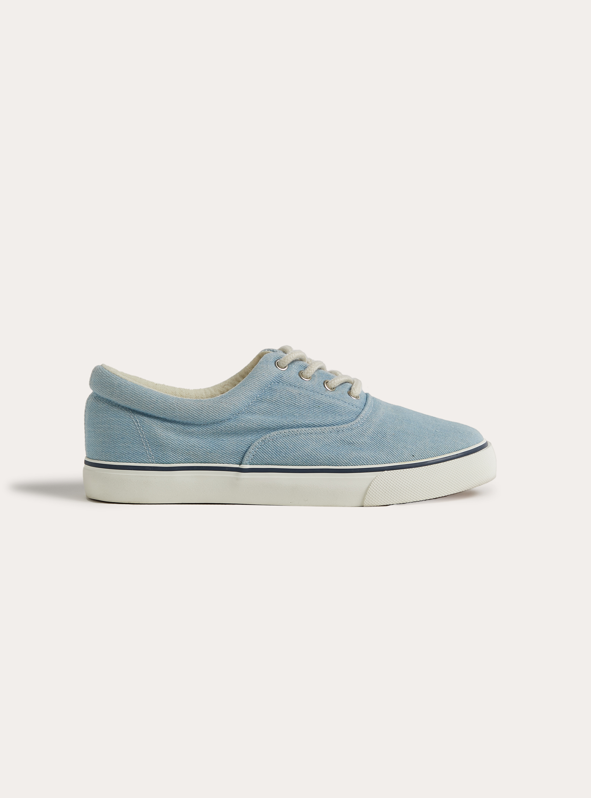 Washed-effect denim trainers, NA2 NAVY MEDIUM