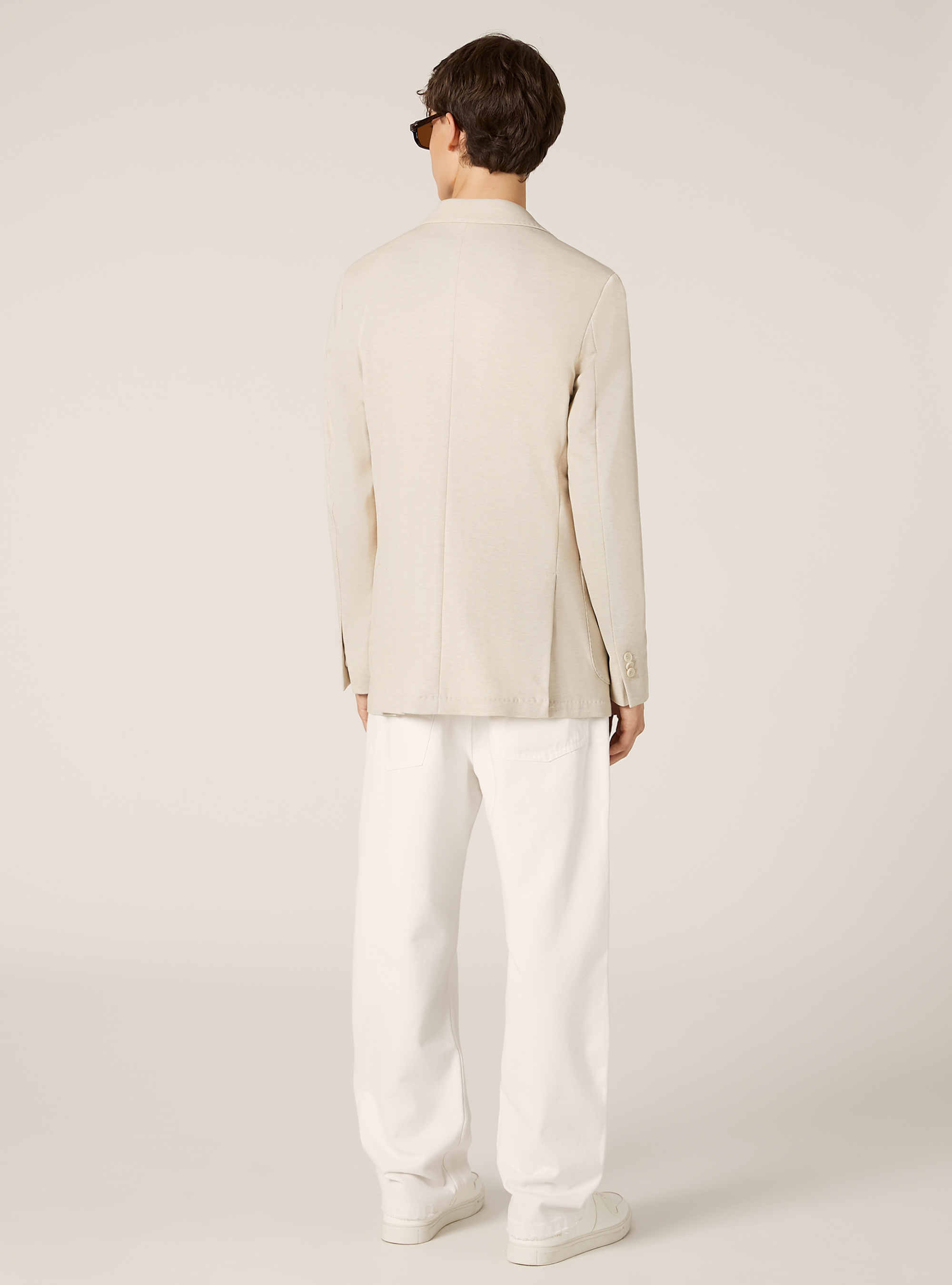 Chaqueta de piqué de algodón, BG2 BEIGE MEDIUM