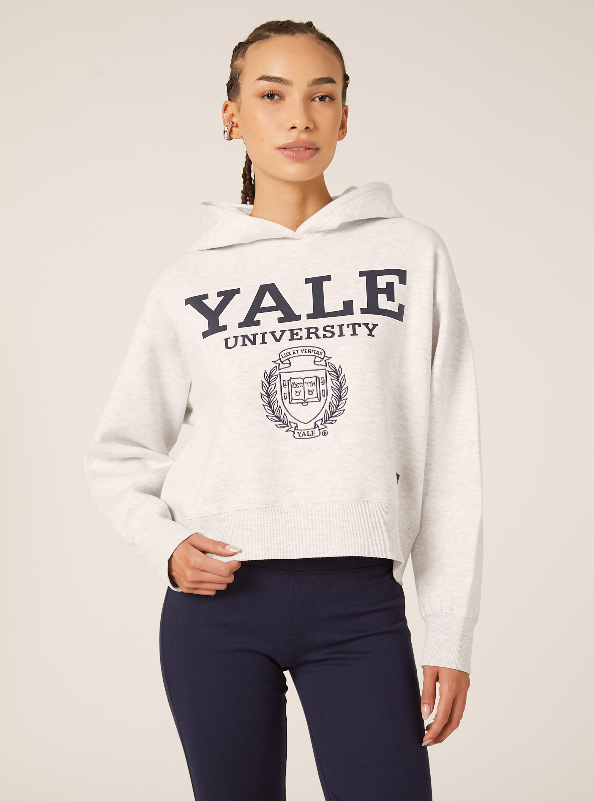 Sudadera boxy fit Yale / Alcott, MGY2 GREY MEL MEDIUM