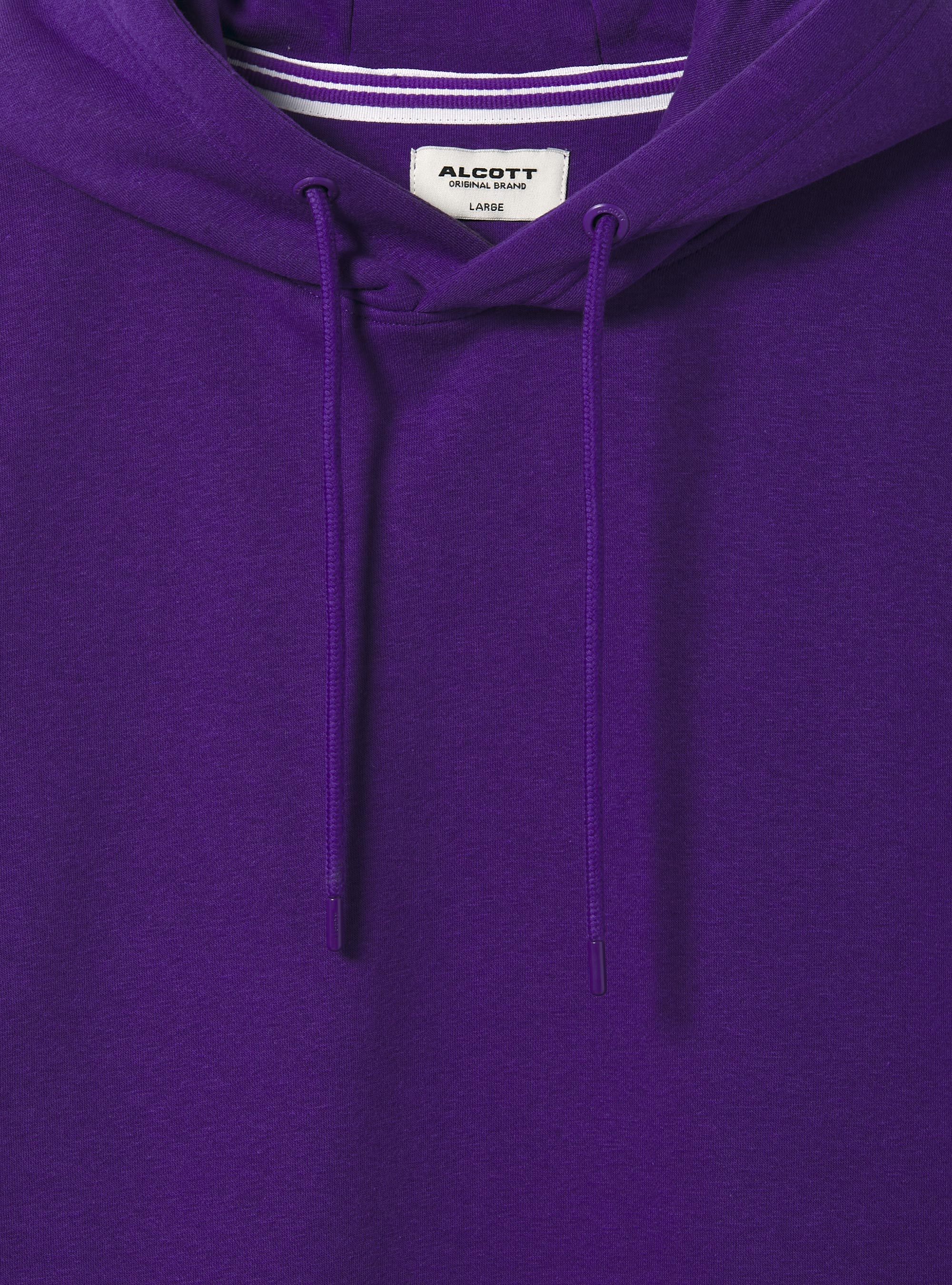 Sweatshirt with hood and pouch pocket, VI2 VIOLET MEDIUM