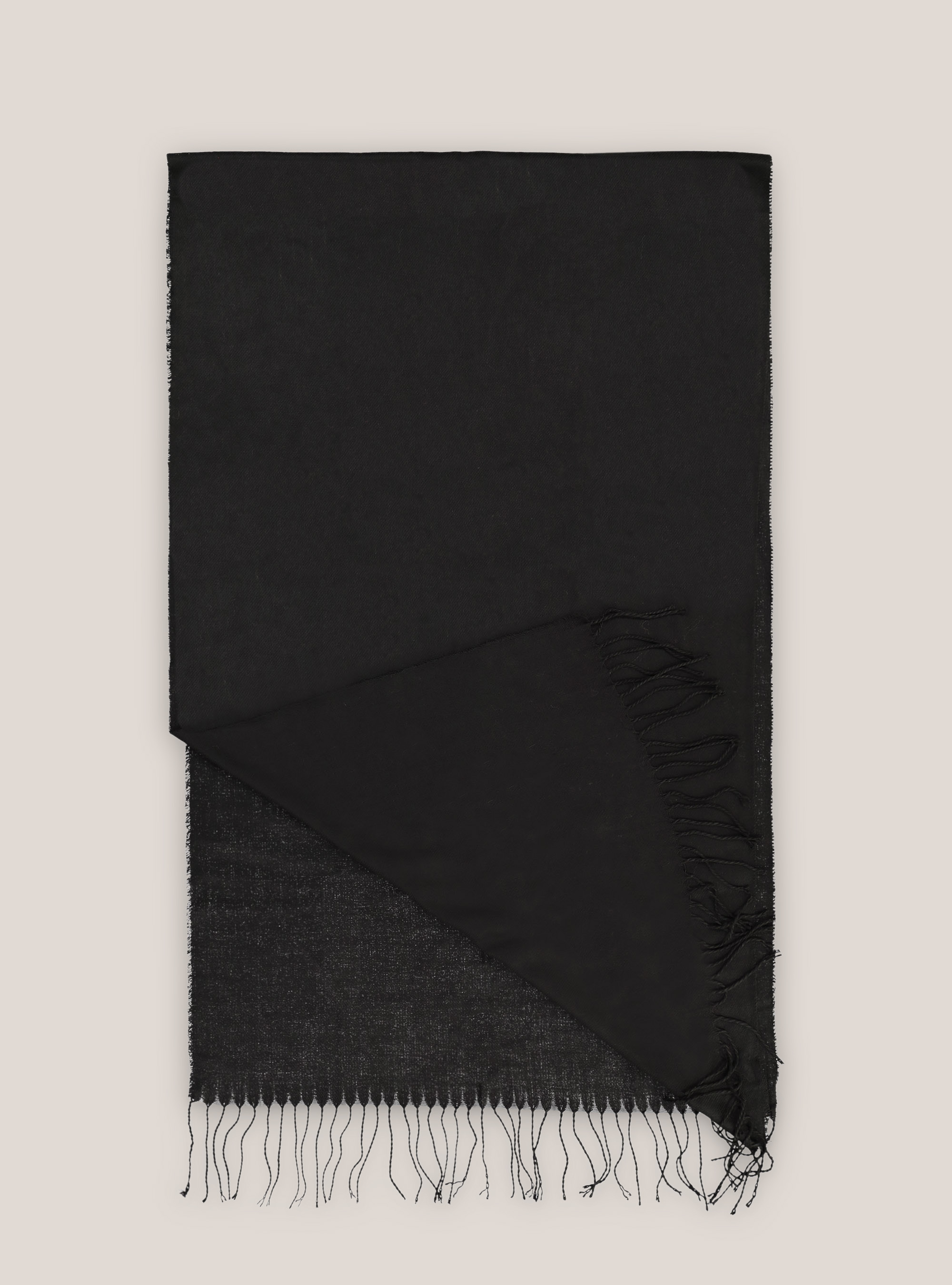 Einfarbiger Schal, C101 BLACK