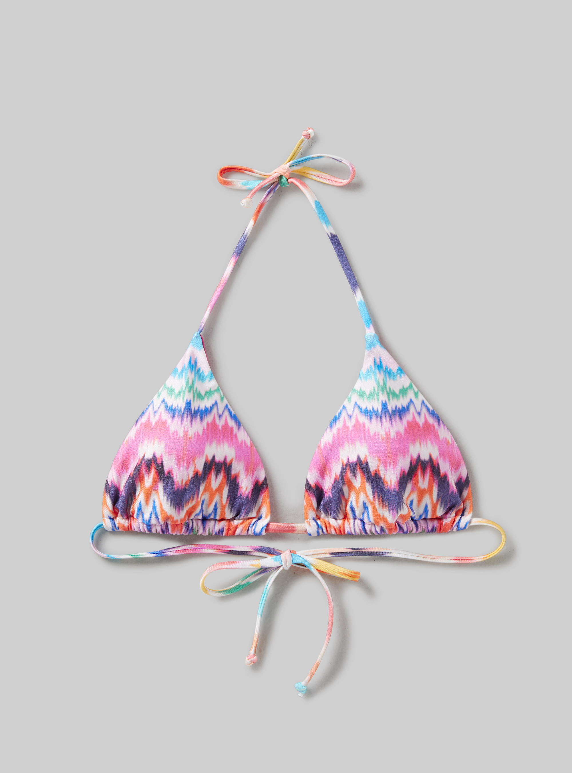 Strap bikini top made of recycled fabric, TIE DYE