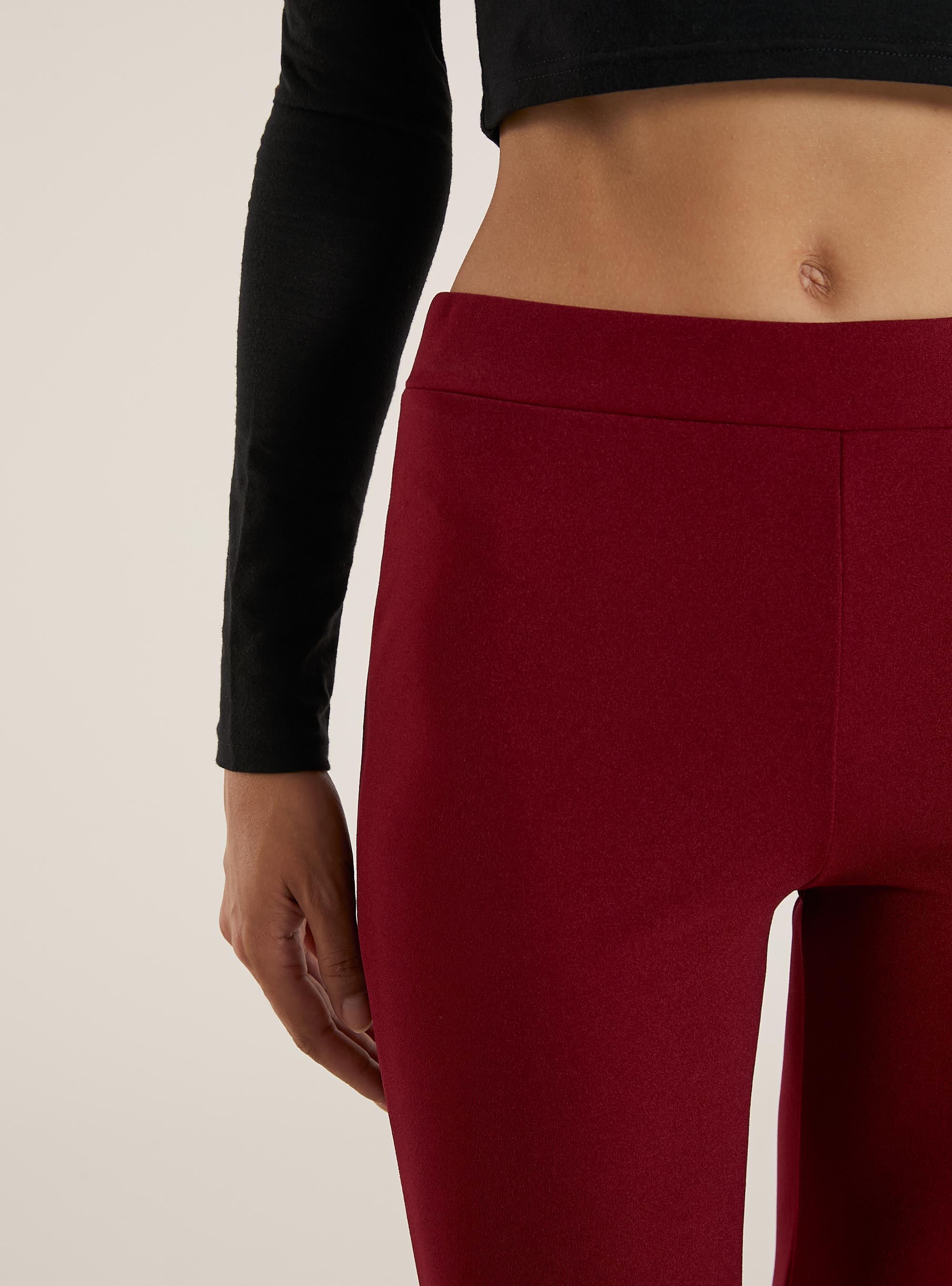 Pantaloni flare, BO1 BORDEAUX DARK