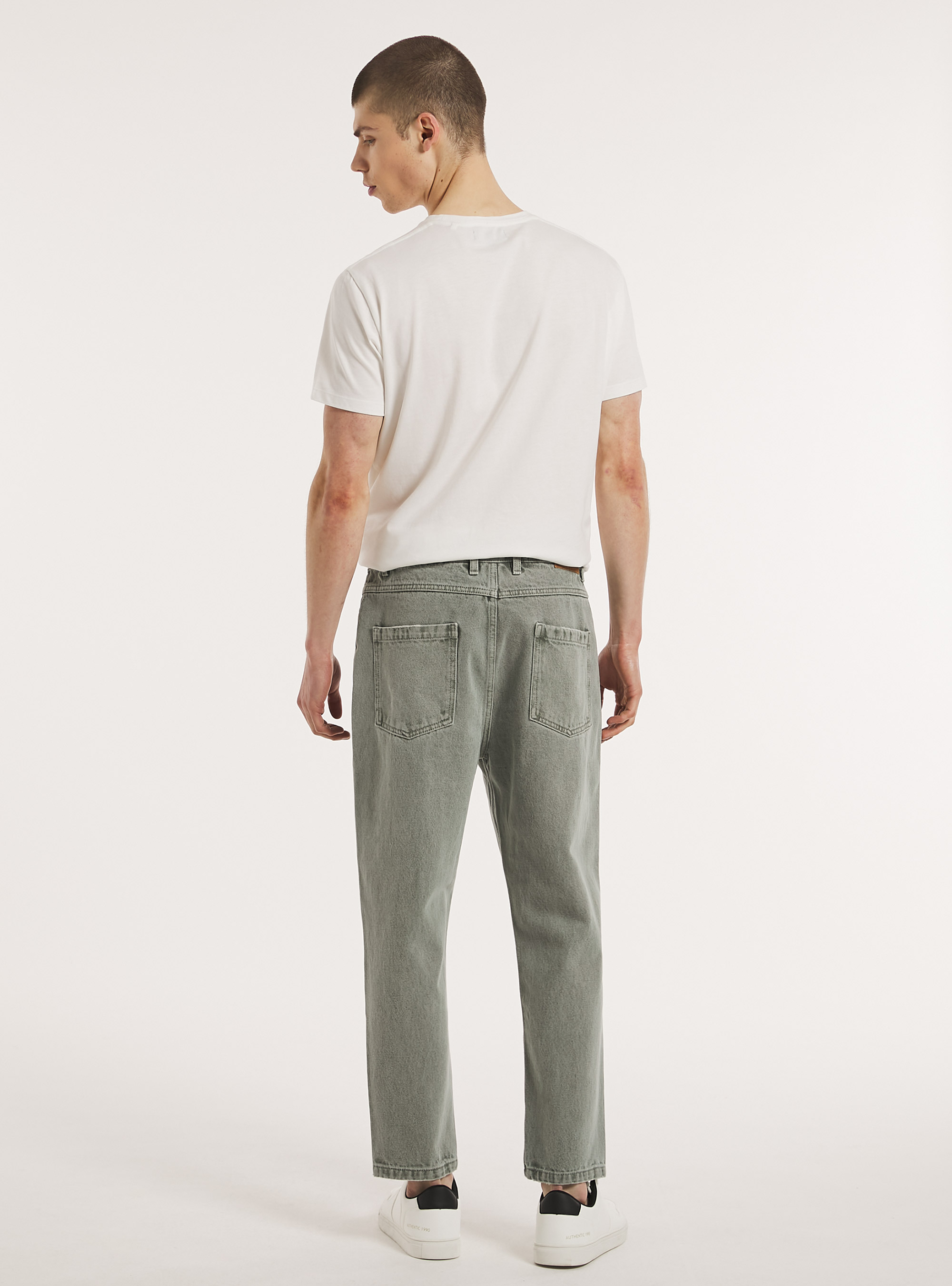 Relaxed fit twill trousers, KY2 KAKY MEDIUM
