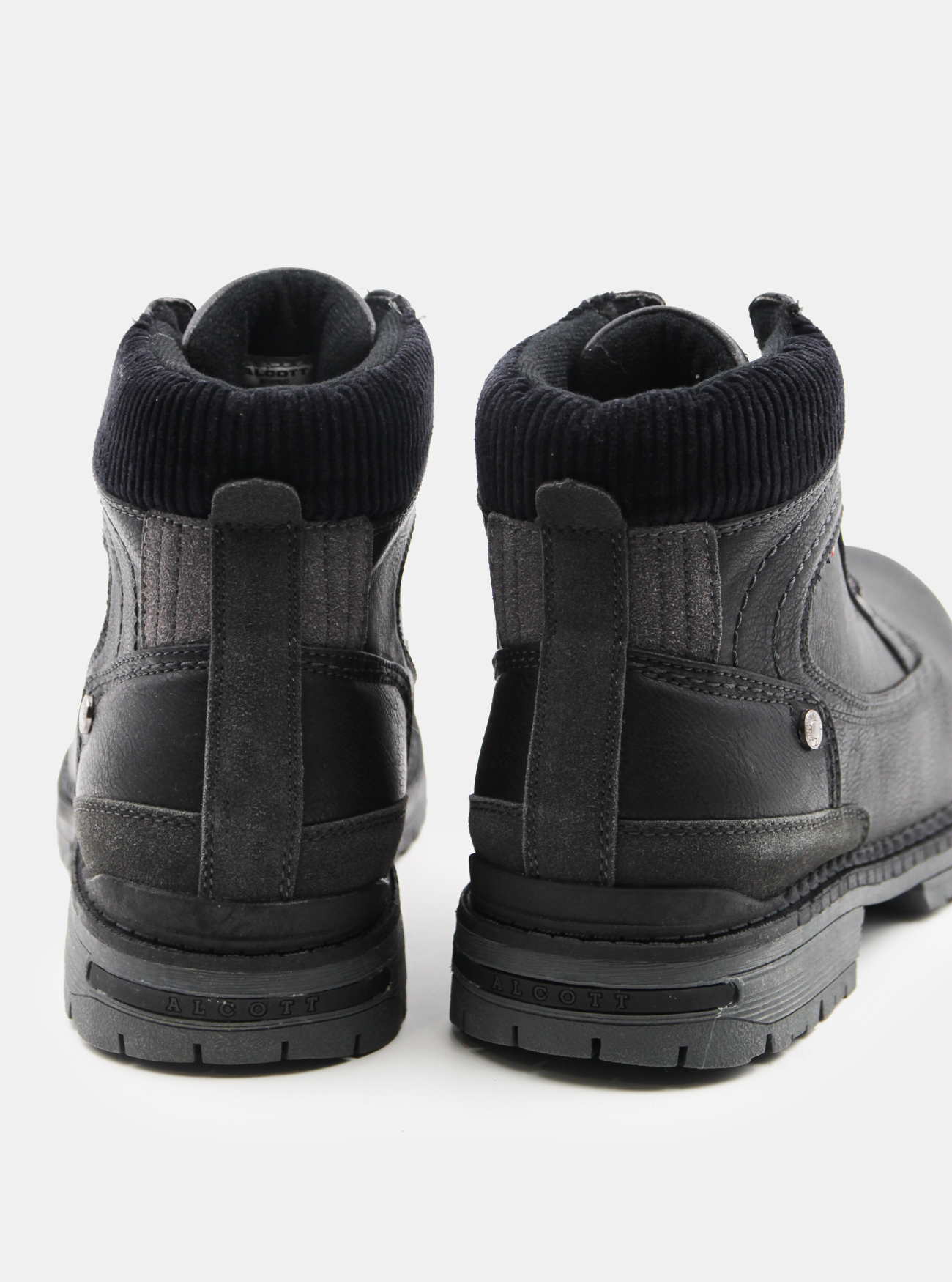 BOOTS WITH LACES, BLACK