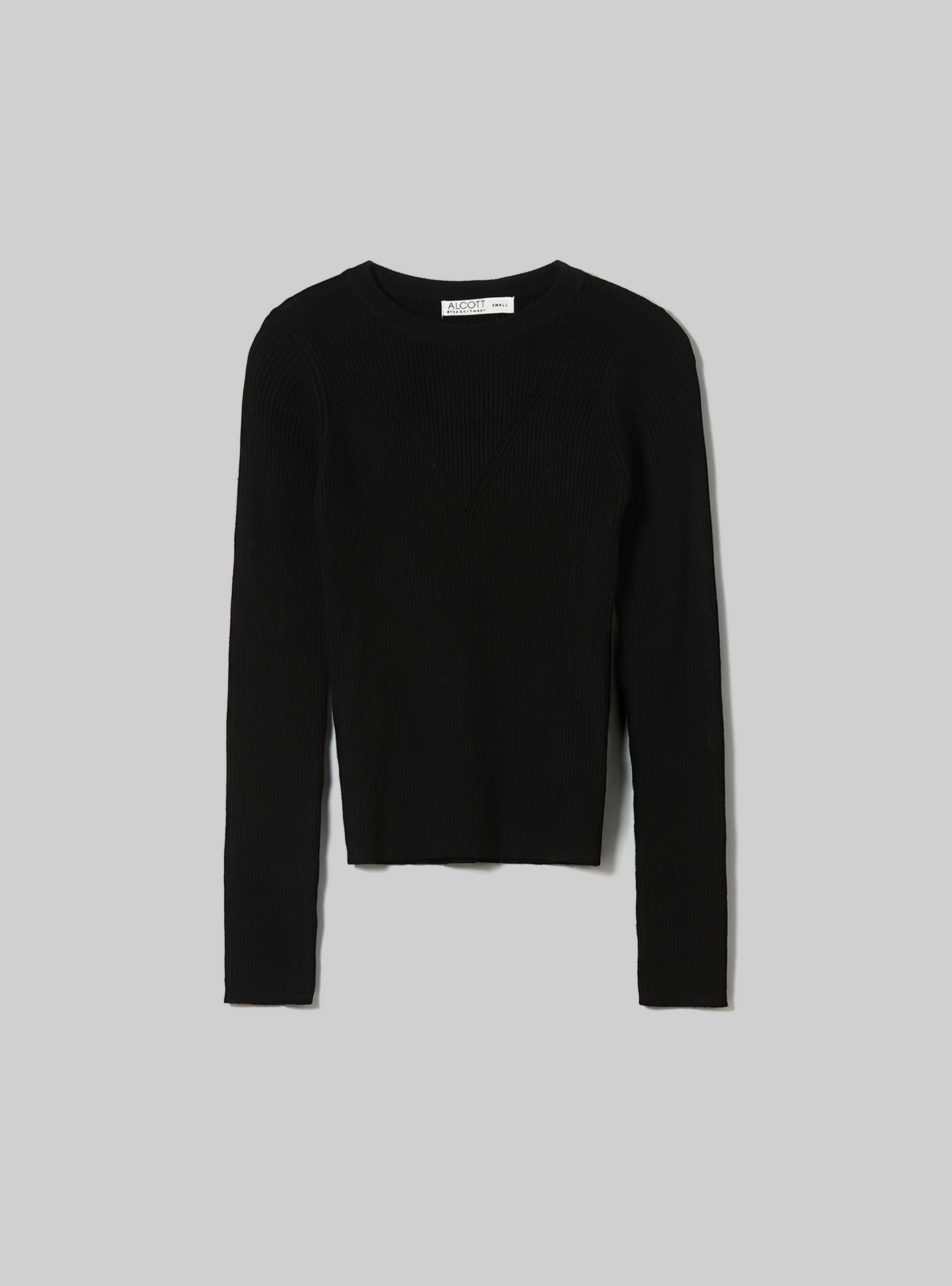 Pullover with V motif, BK1 BLACK