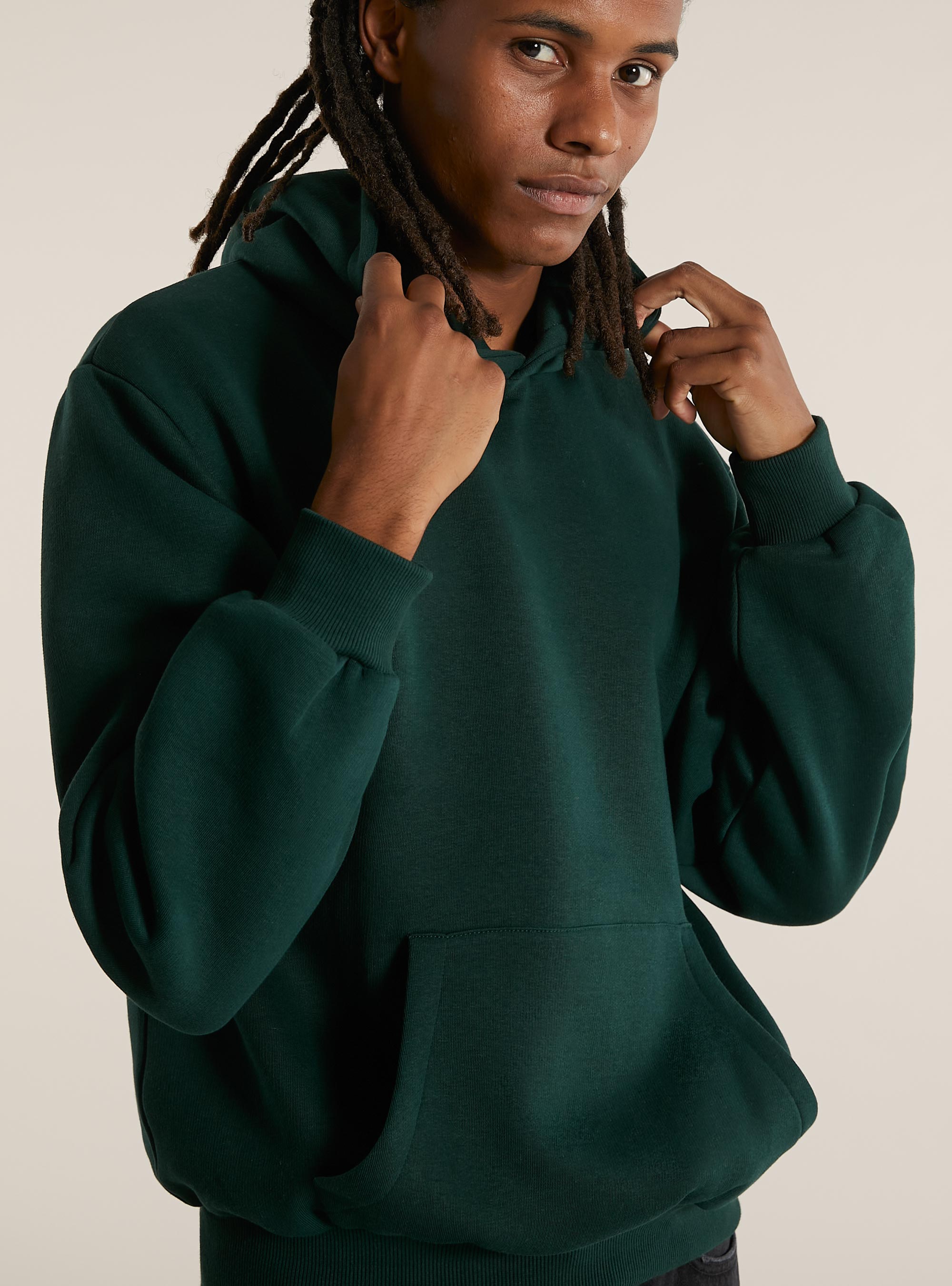 Felpa con cappuccio boxy fit, GN1 GREEN DARK