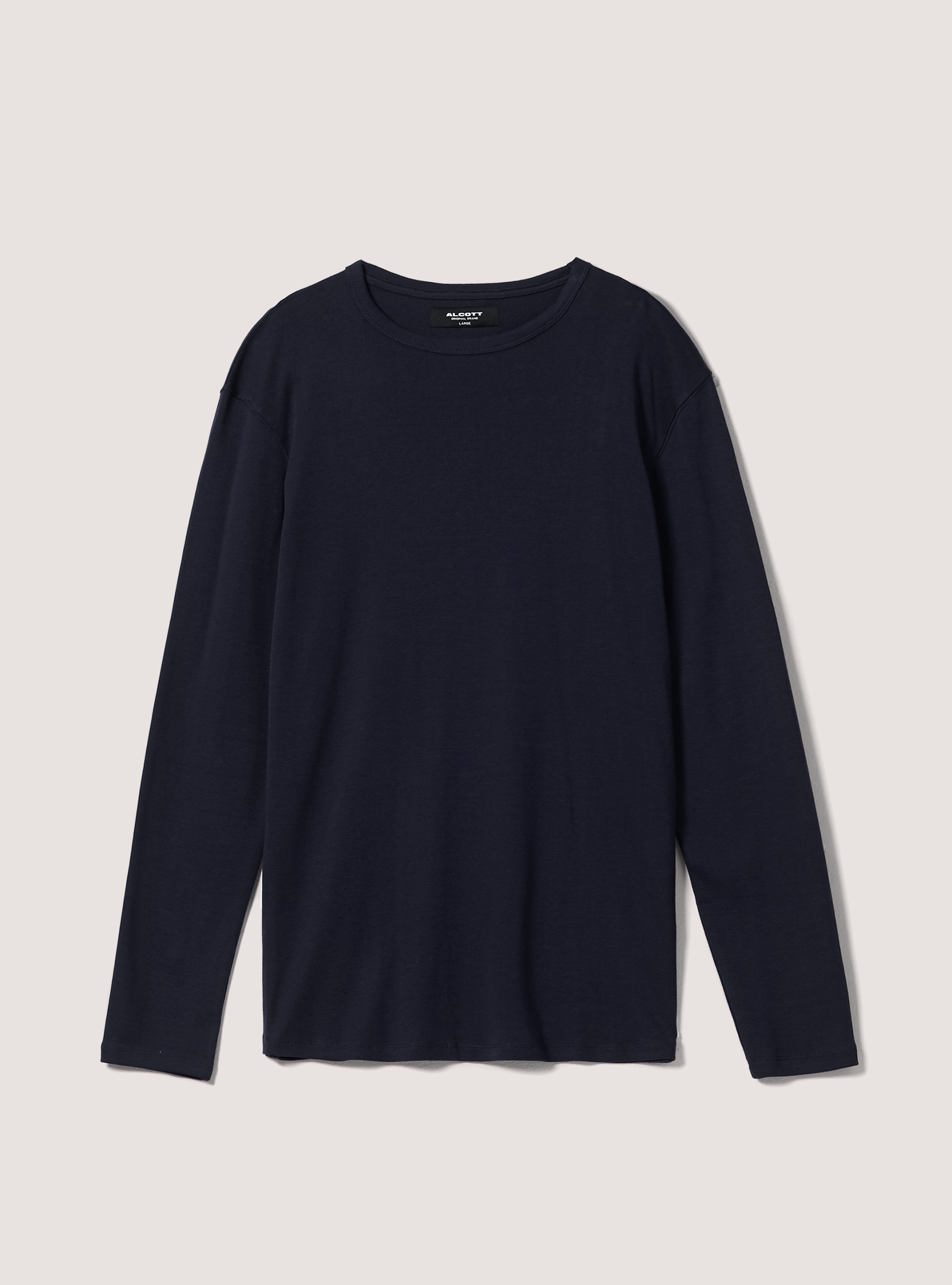Long-sleeved cotton T-shirt, NA1 NAVY DARK