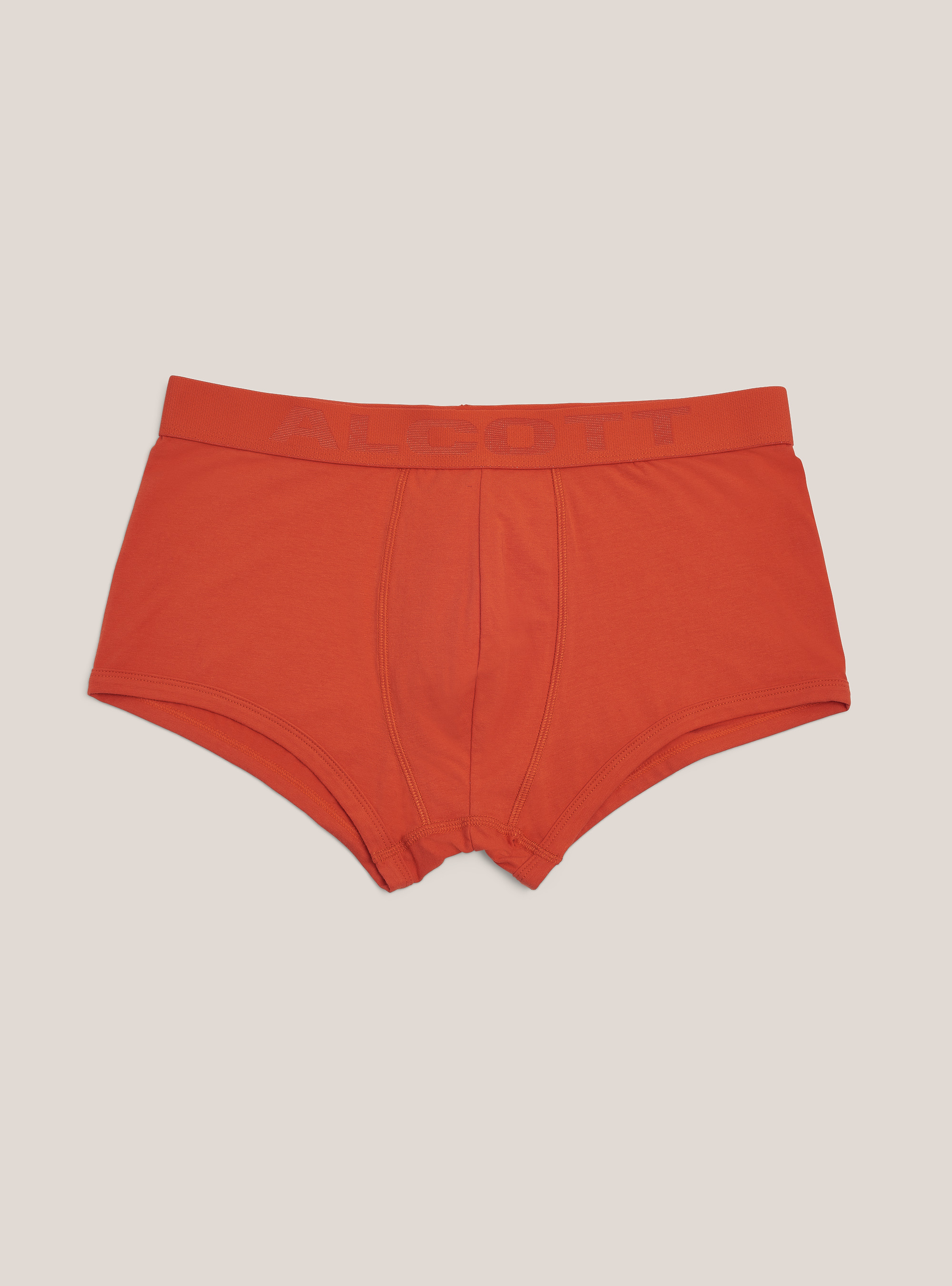 Stretch cotton boxer shorts with logo, C321 ORANGE