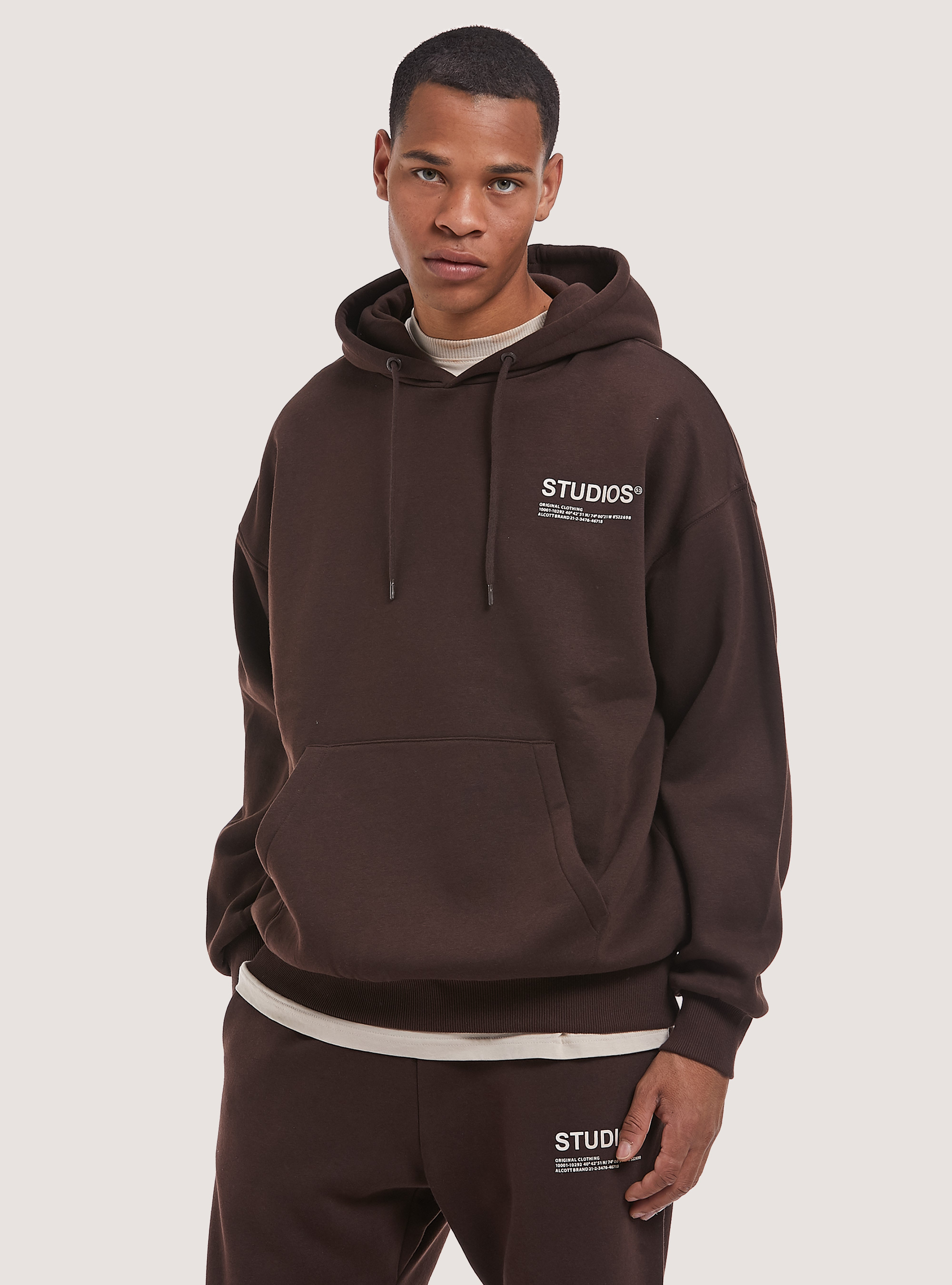★Odd Studio★SPORTY COLLAR STRING SWEATSHIRTS Studios print hoodie