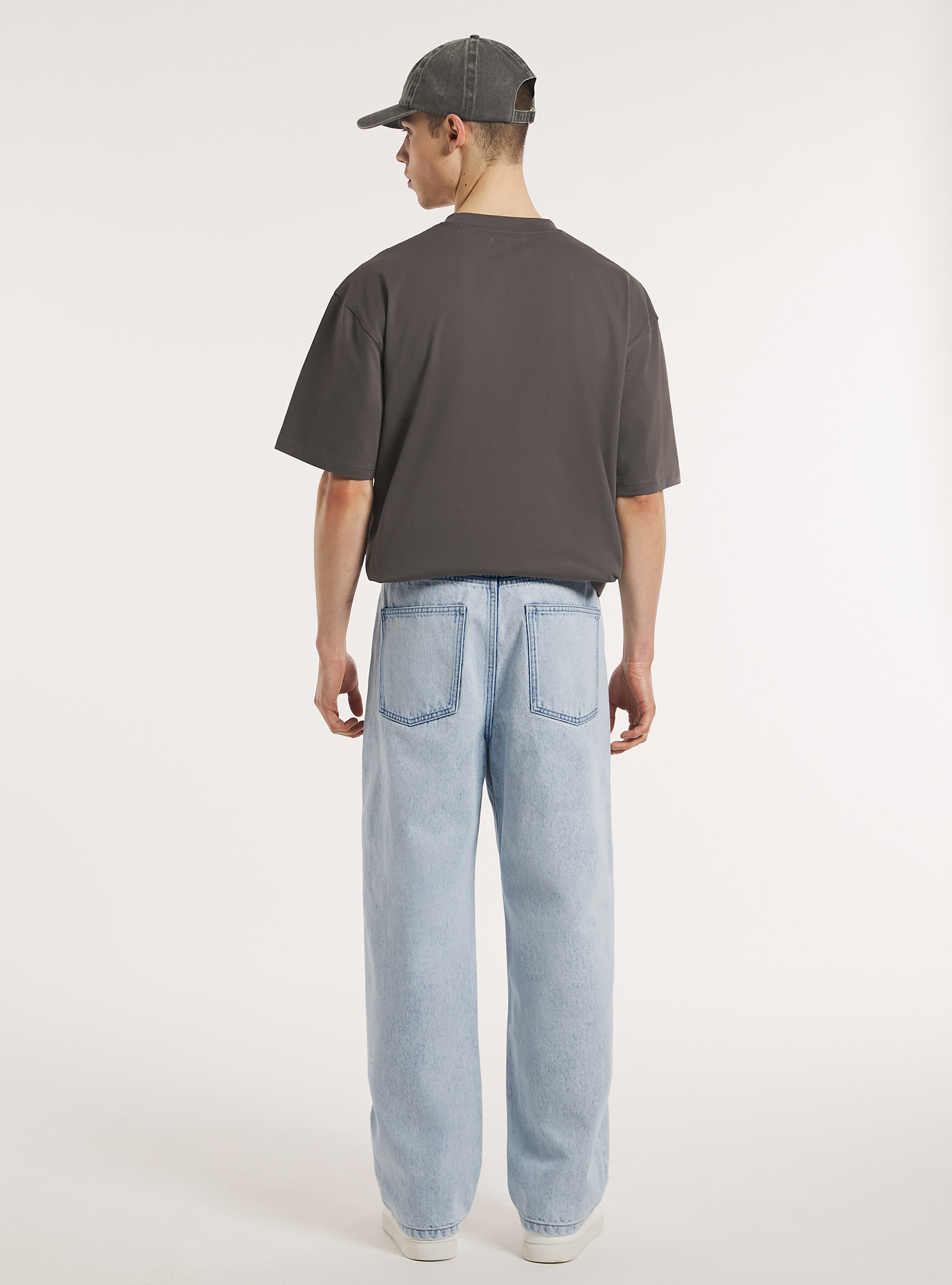 Jean de coupe ample, D007 LIGHT AZURE