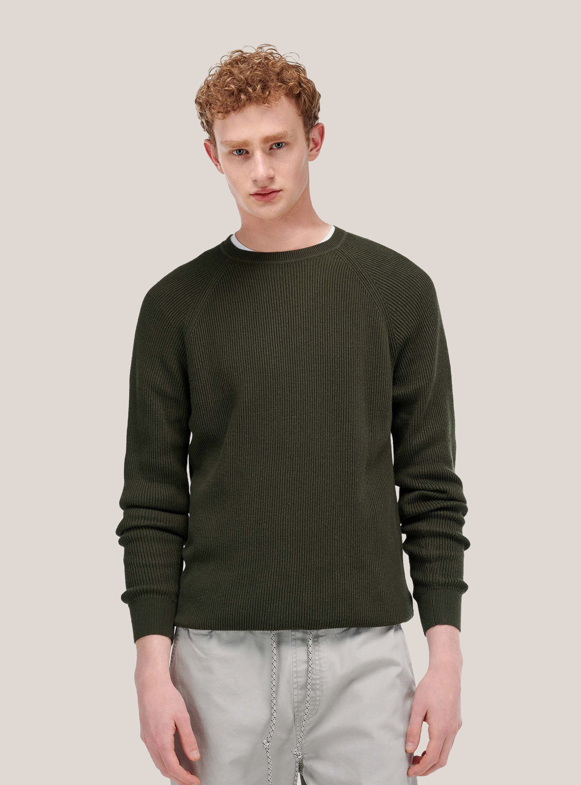 Pullover costa inglese, KAKI