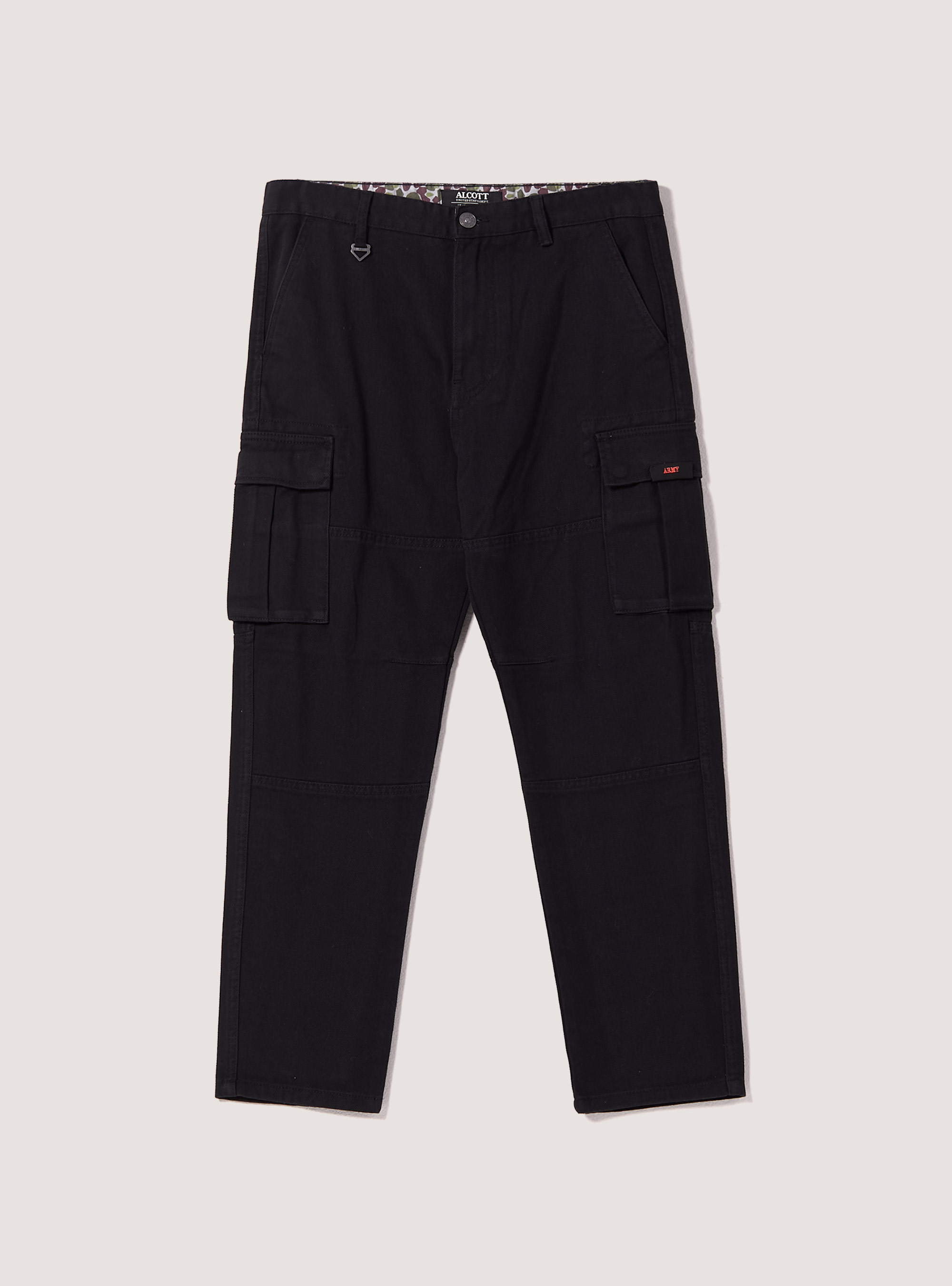 Army twill cargo trousers, BK1 BLACK