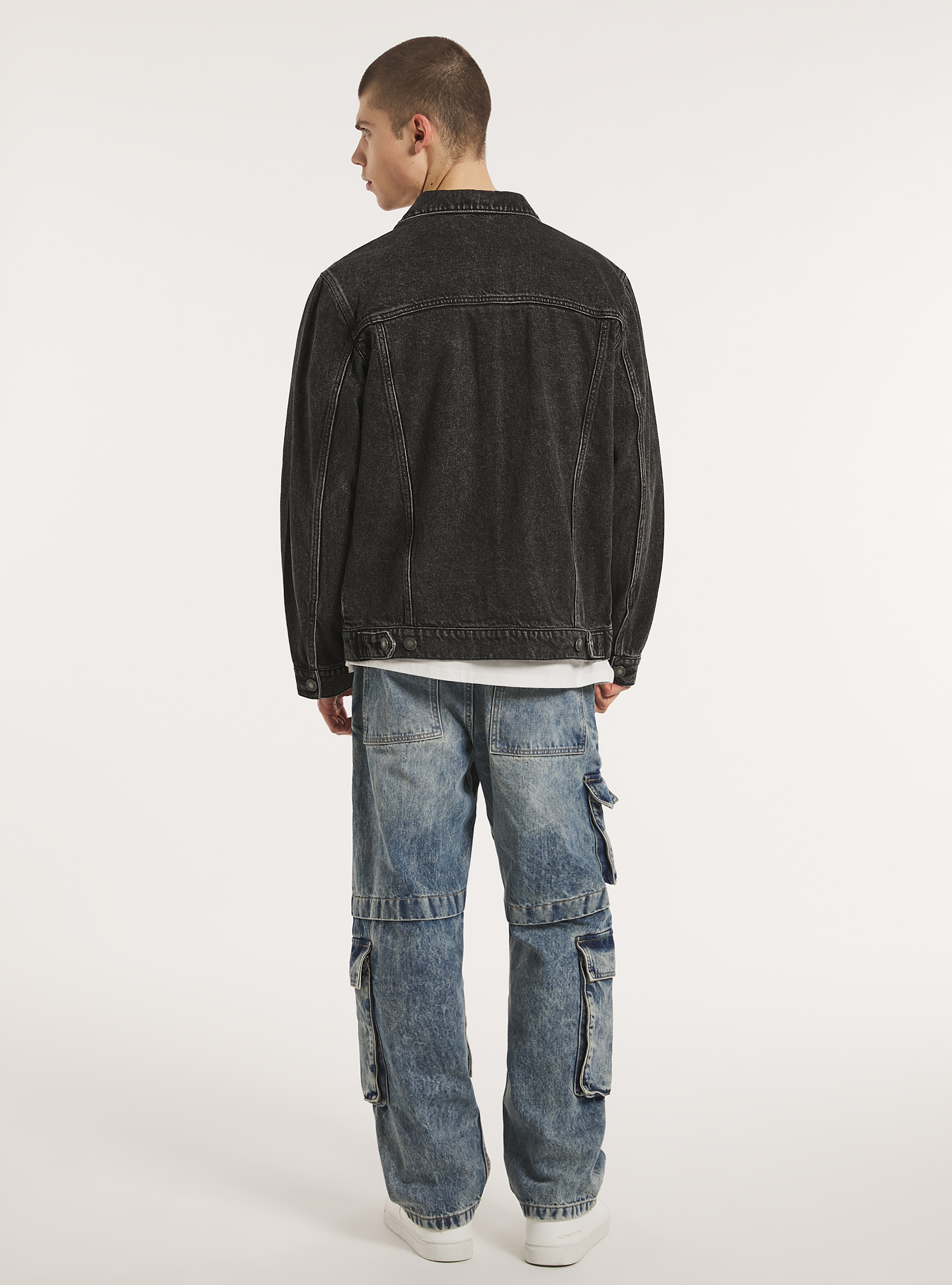 Regular fit denim jacket, D000 BLACK