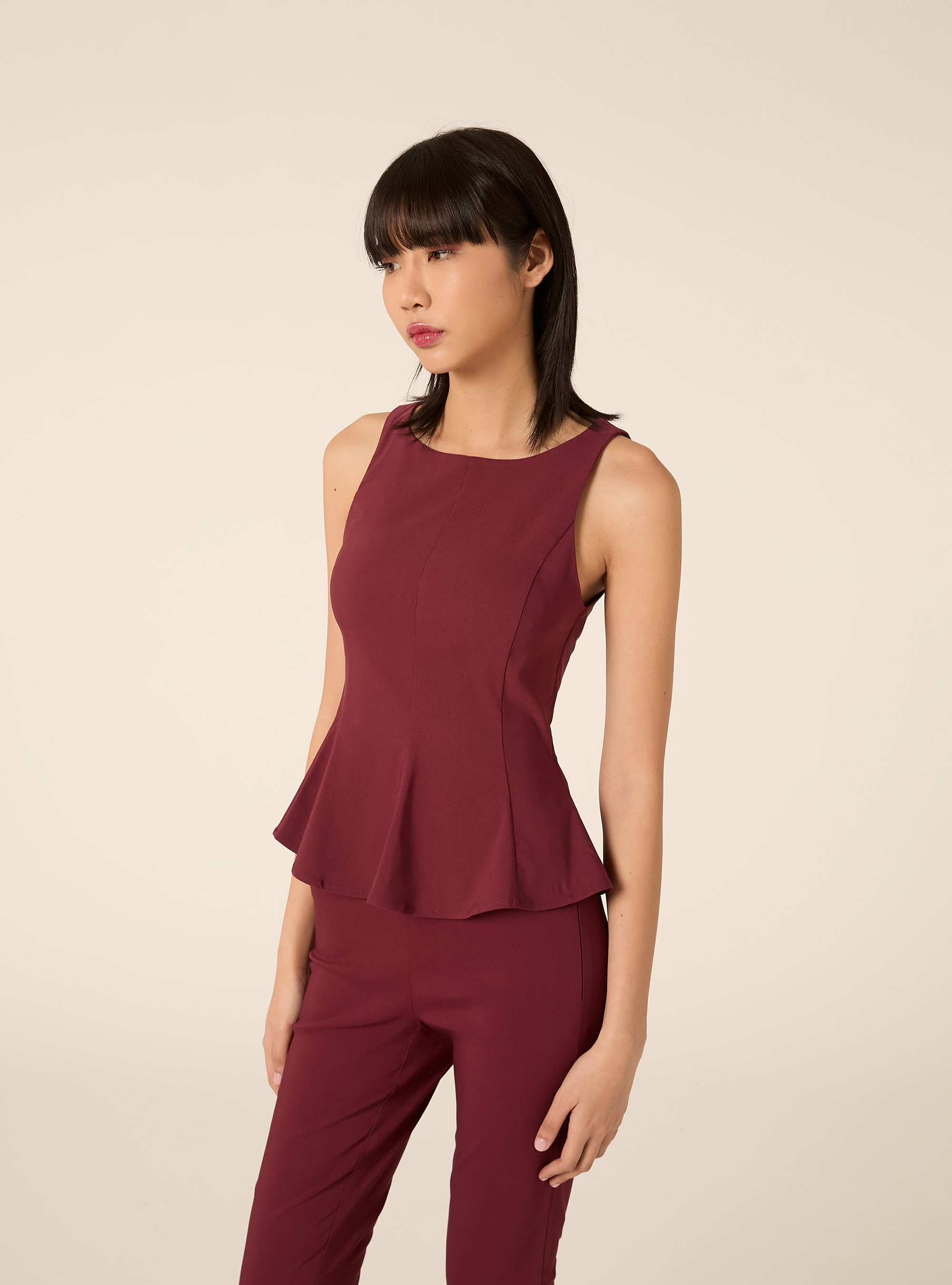 Top baschina senza maniche, BO2 BORDEAUX MEDIUM