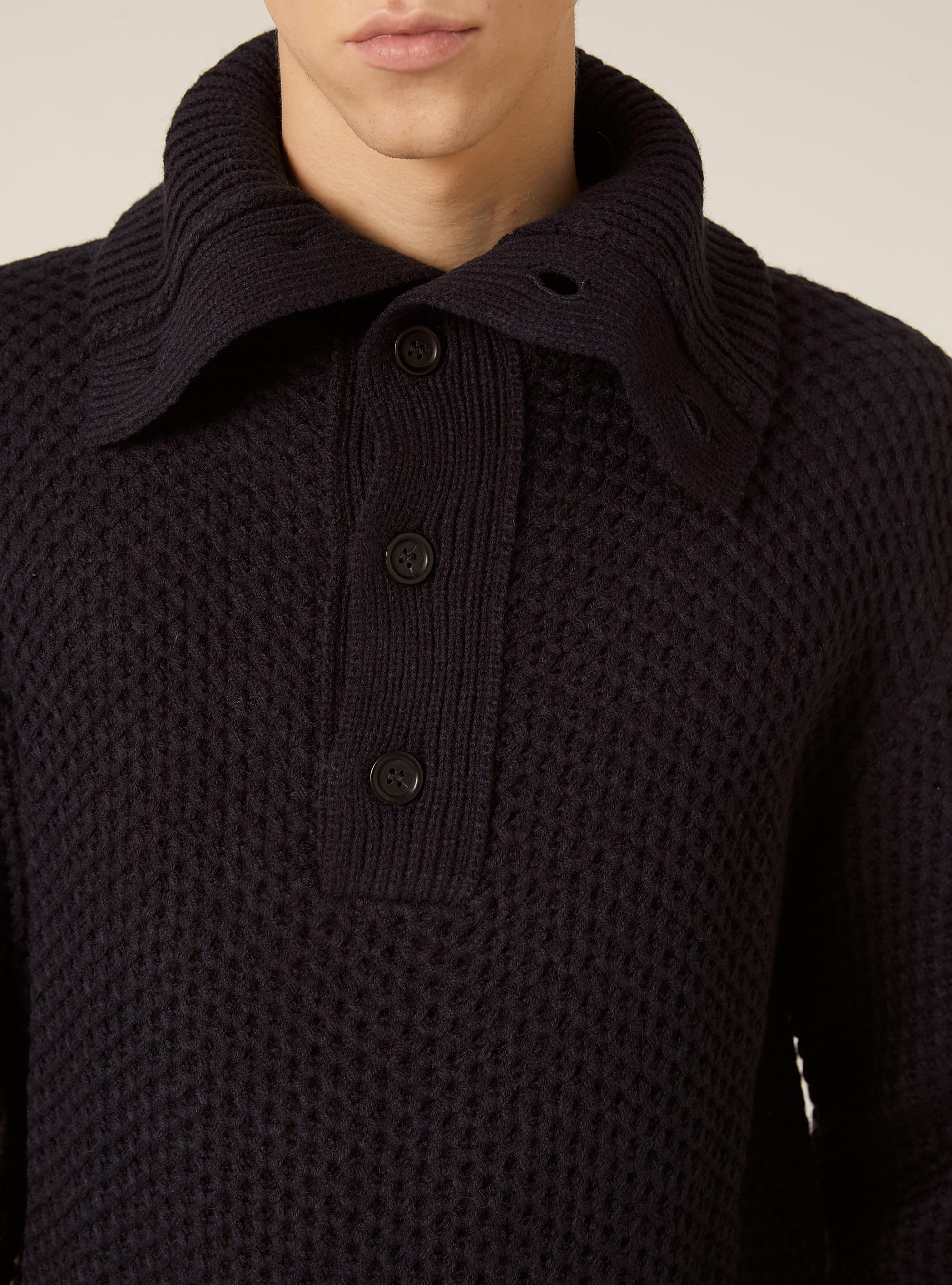 Pullover mit Polokragen, NA1 NAVY DARK