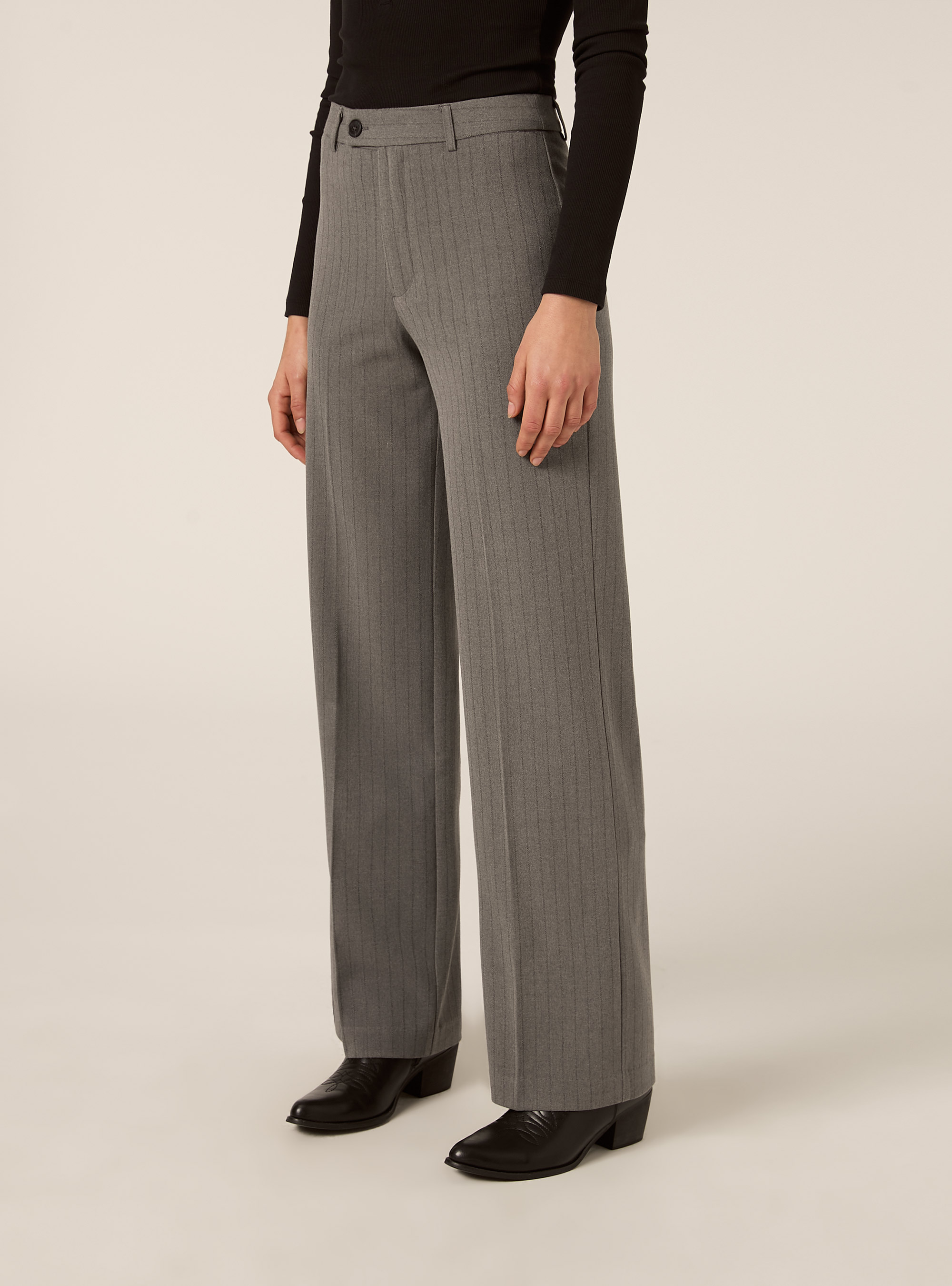 Pantaloni elaganti dritti gessati, MULTICOLORE