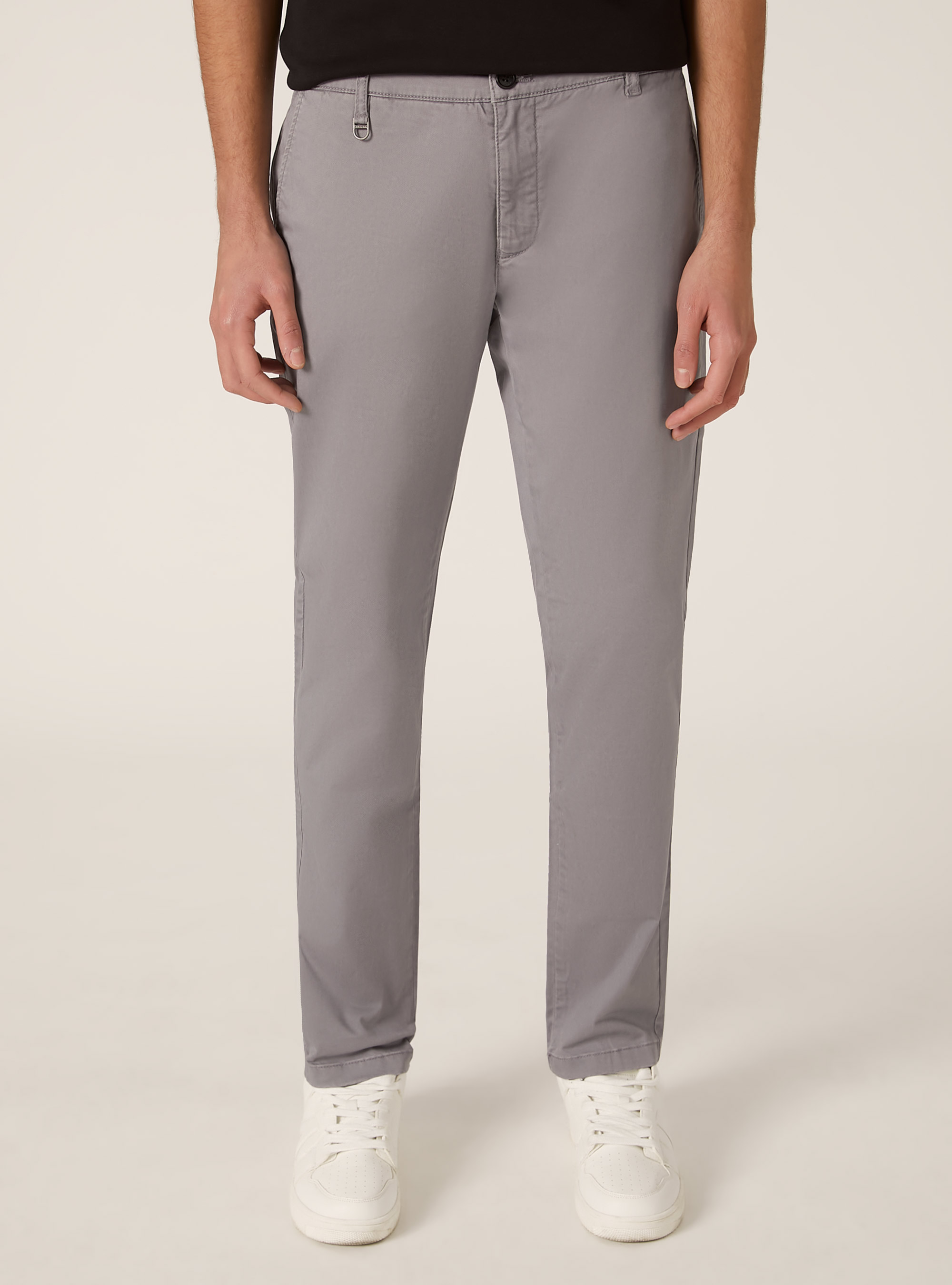 Skinny fit stretch twill chinos, GY3 GREY LIGHT