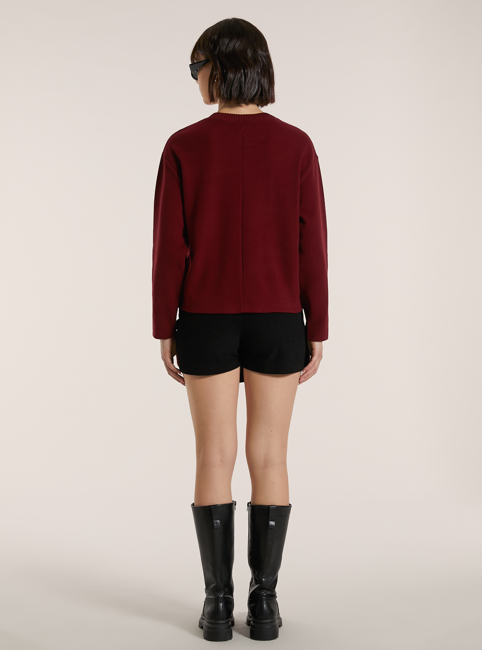 Pullover soft touch, BO2 BORDEAUX MEDIUM