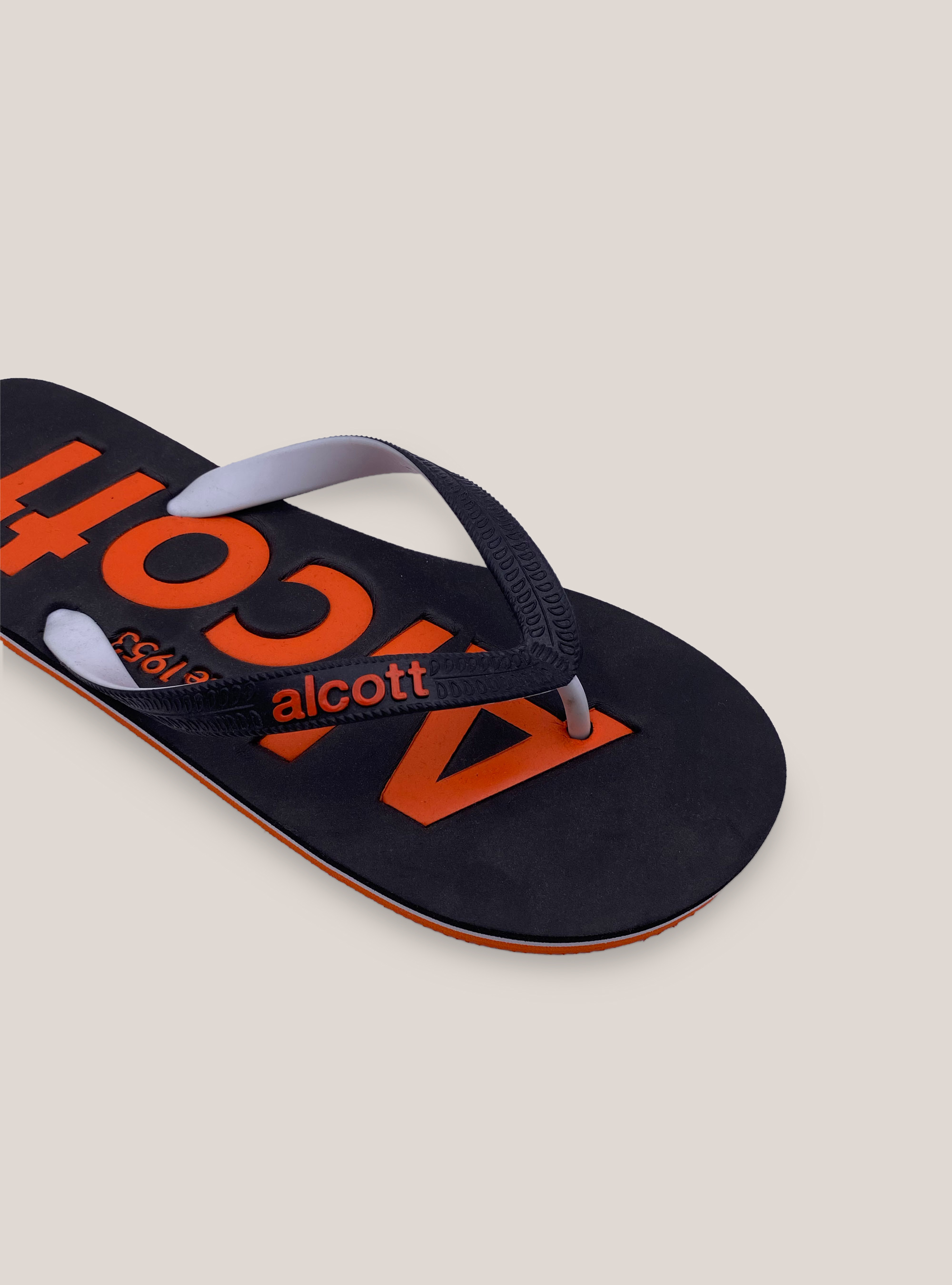 Infradito con logo, NERO