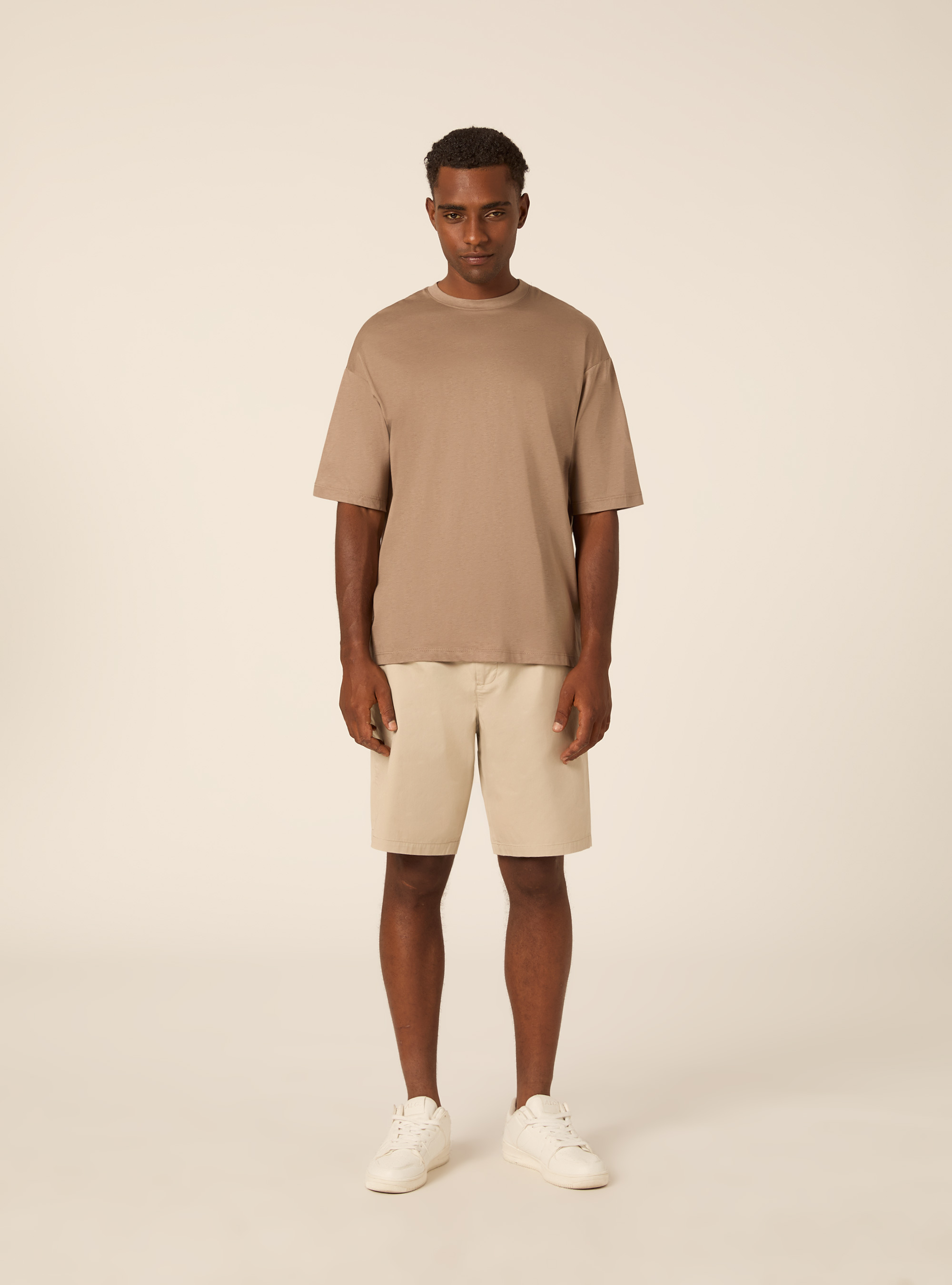 T-shirt &agrave; coupe souple, BR3 BROWN LIGHT