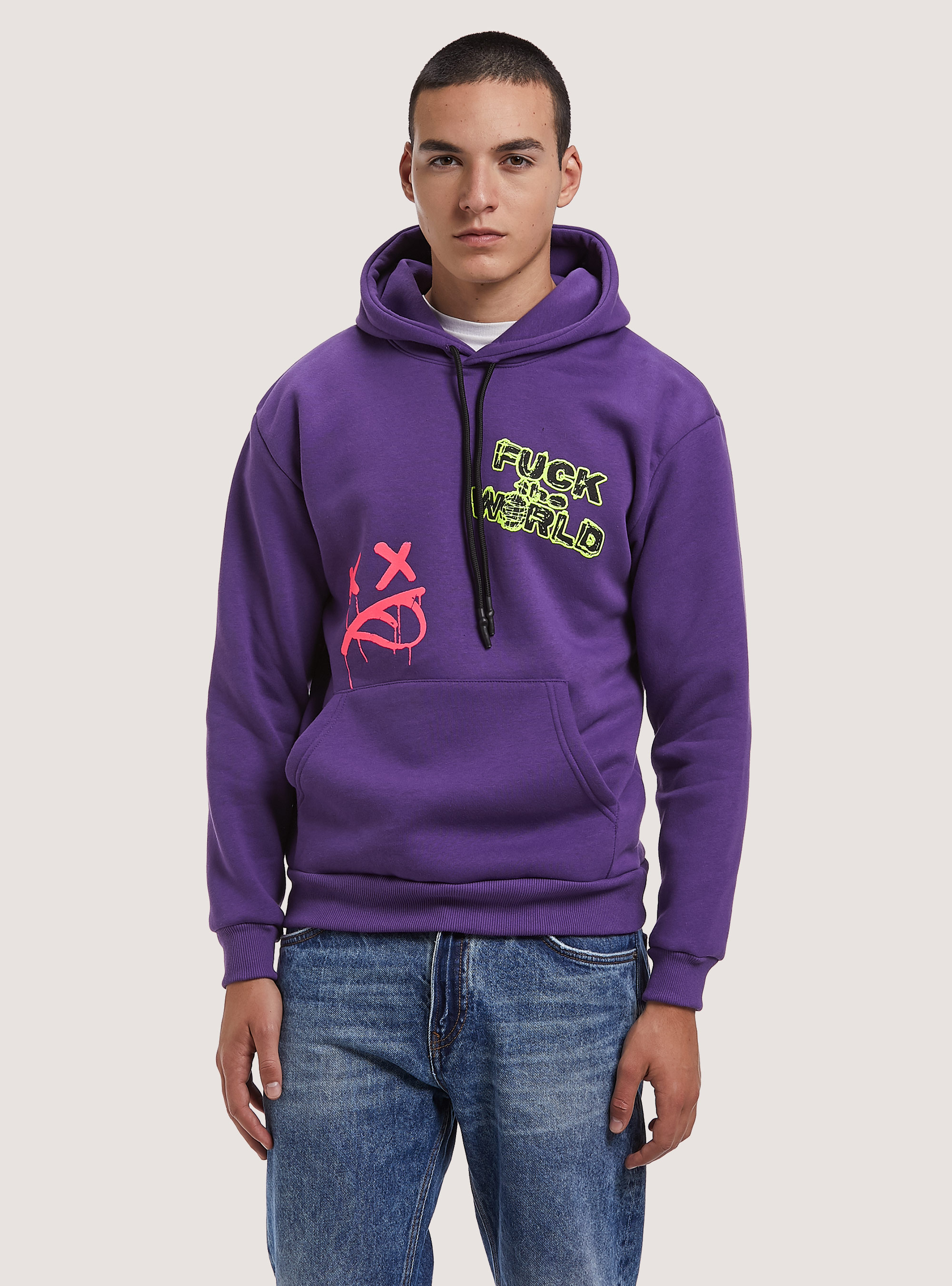 Felpa con stampa Smile Collection, VI2 VIOLET MEDIUM