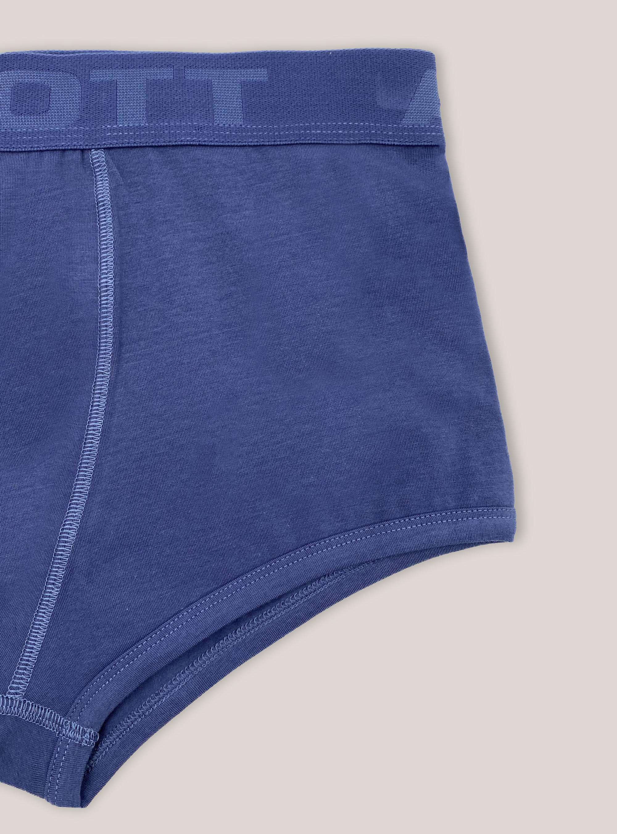Boxer in cotone elasticizzato con logo, BLU