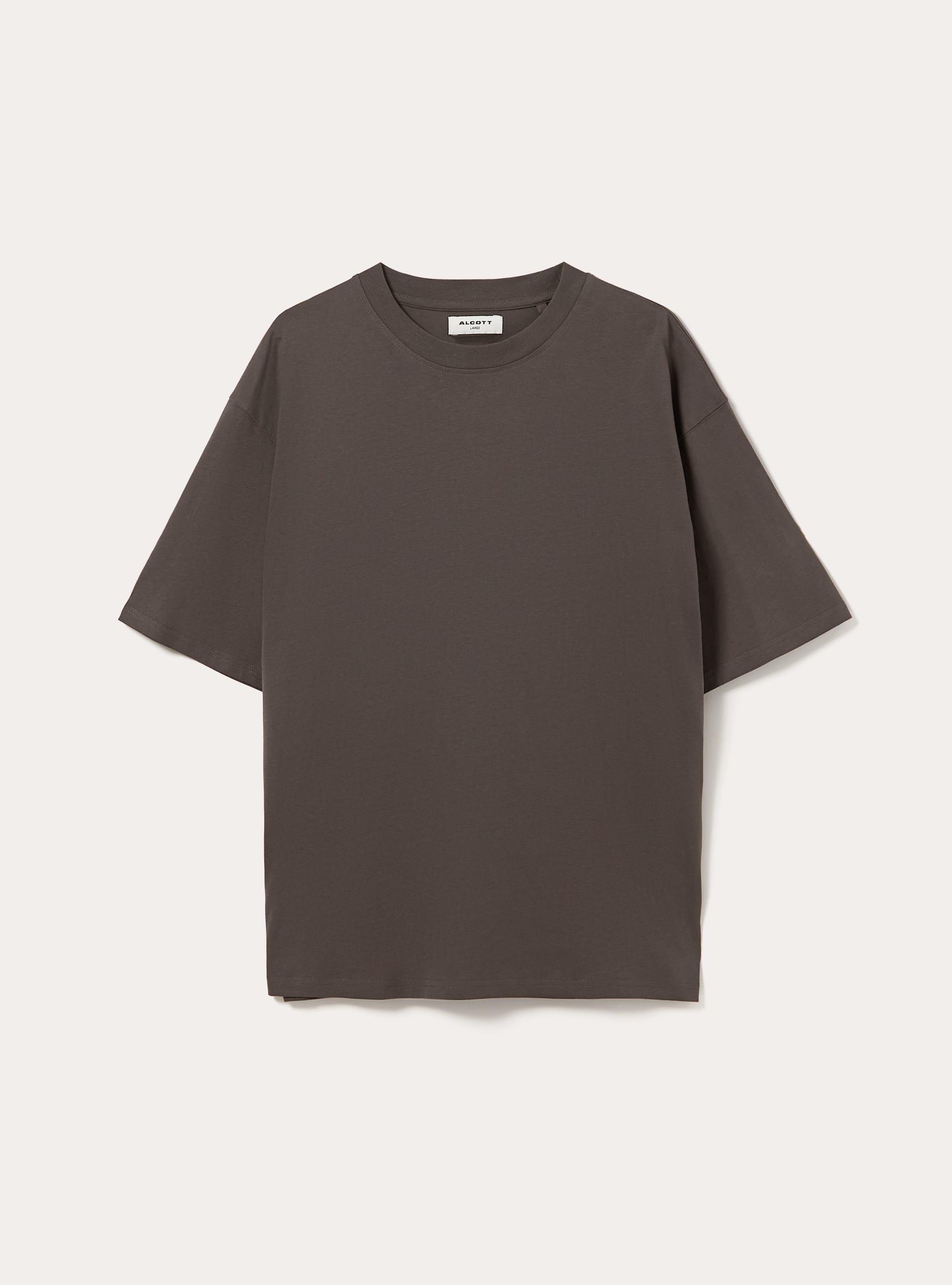 Boxy fit cotton T-shirt, GY1 GREY DARK